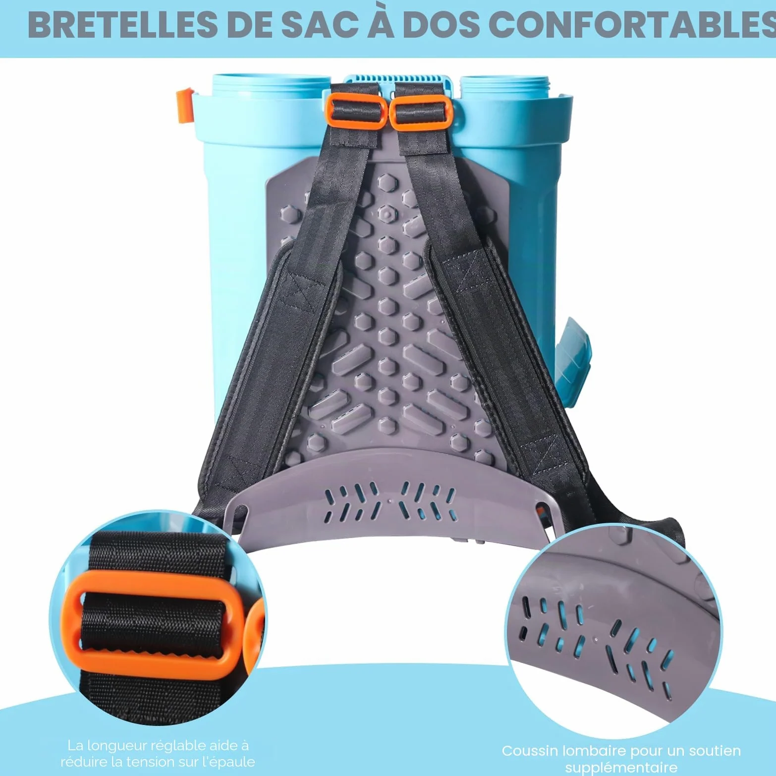 Pulvérisateur à Dos Électrique 16L, Pulvérisateur de Jardin Électrique avec 6 Buses de Brumisation Réglables, Pulvérisateur Rechargeable avec Batterie pour Arrosage et Nettoyage de Pelouse