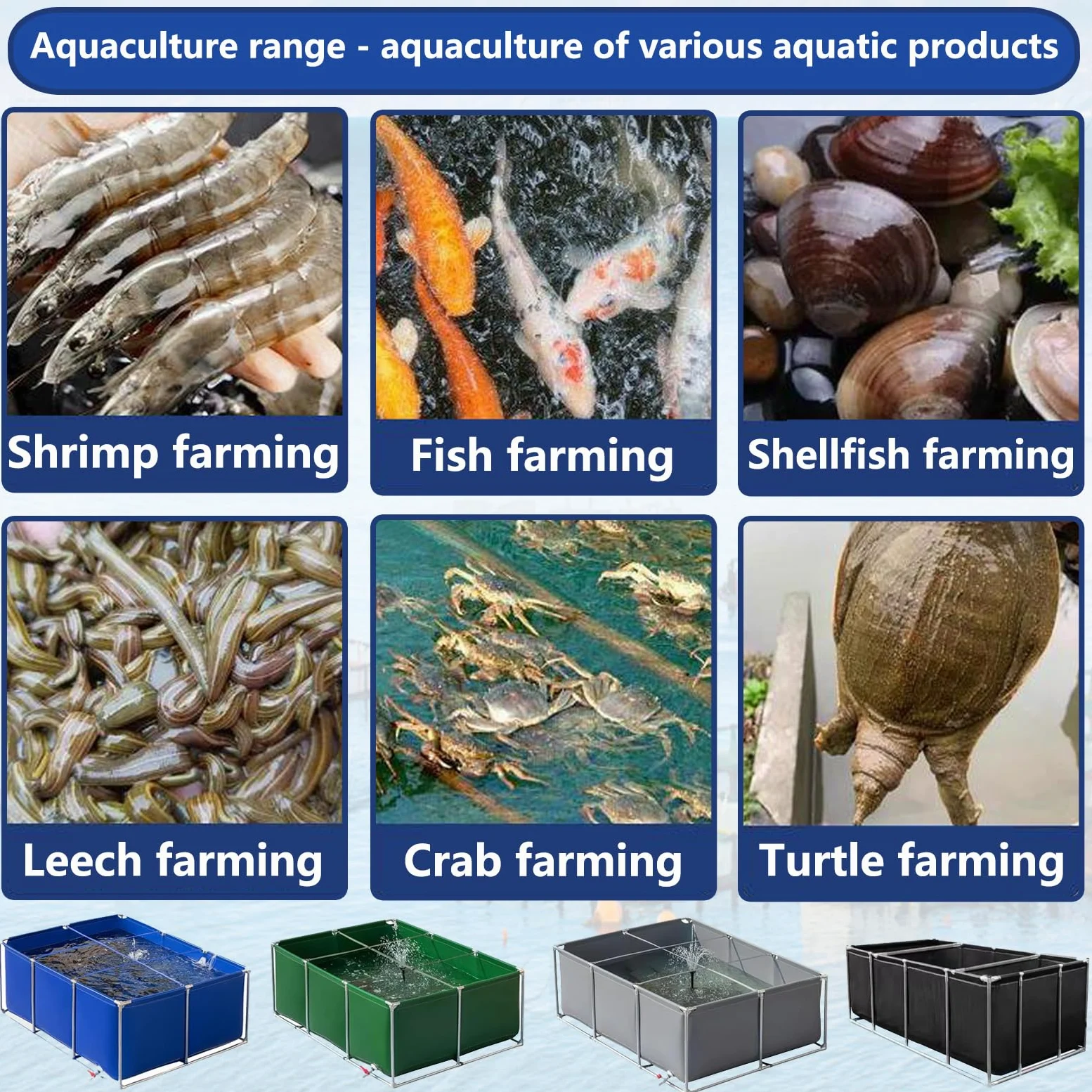 Bassin Poisson Exterieur Jardin,Cadre de Piscine pour Poissons temporaires,Grande Piscine D'aquaculture, Piscine pour Poisson avec Le Drain，pour Aquarium, réservoir de Stockage