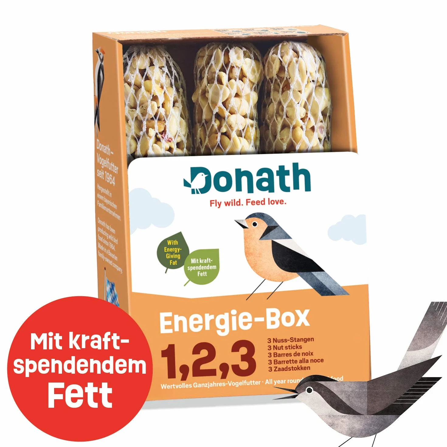 Donath Boîte à Énergie Oiseaux Sauvages Nourriture 360 g