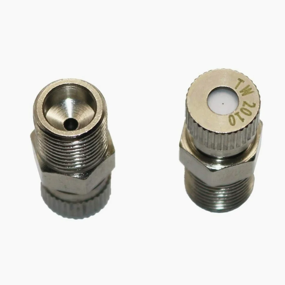 Lot de 2 buses de brumisation d'irrigation, haute pression de 0,10,6 mm, arroseur anti-goutte en cuivre pour système d'arrosage efficace du jardin
