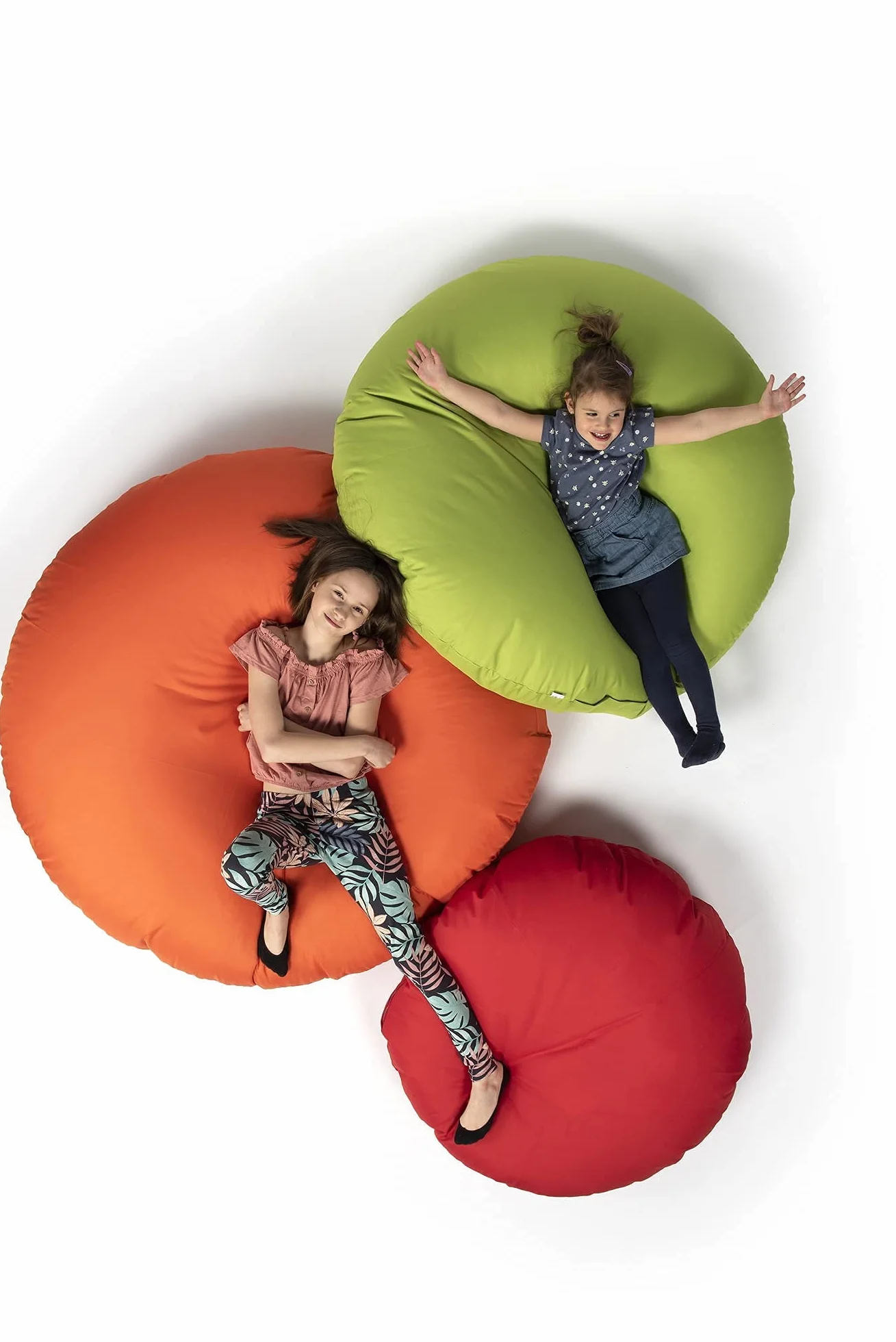 Chilly Pilley Fauteuil Pouf Coussin De Sol avec Remplissage EPS Pouf Géant Intérieur Extérieur Imperméable Multifonctionnel Bleu Foncé Ø 125 cm
