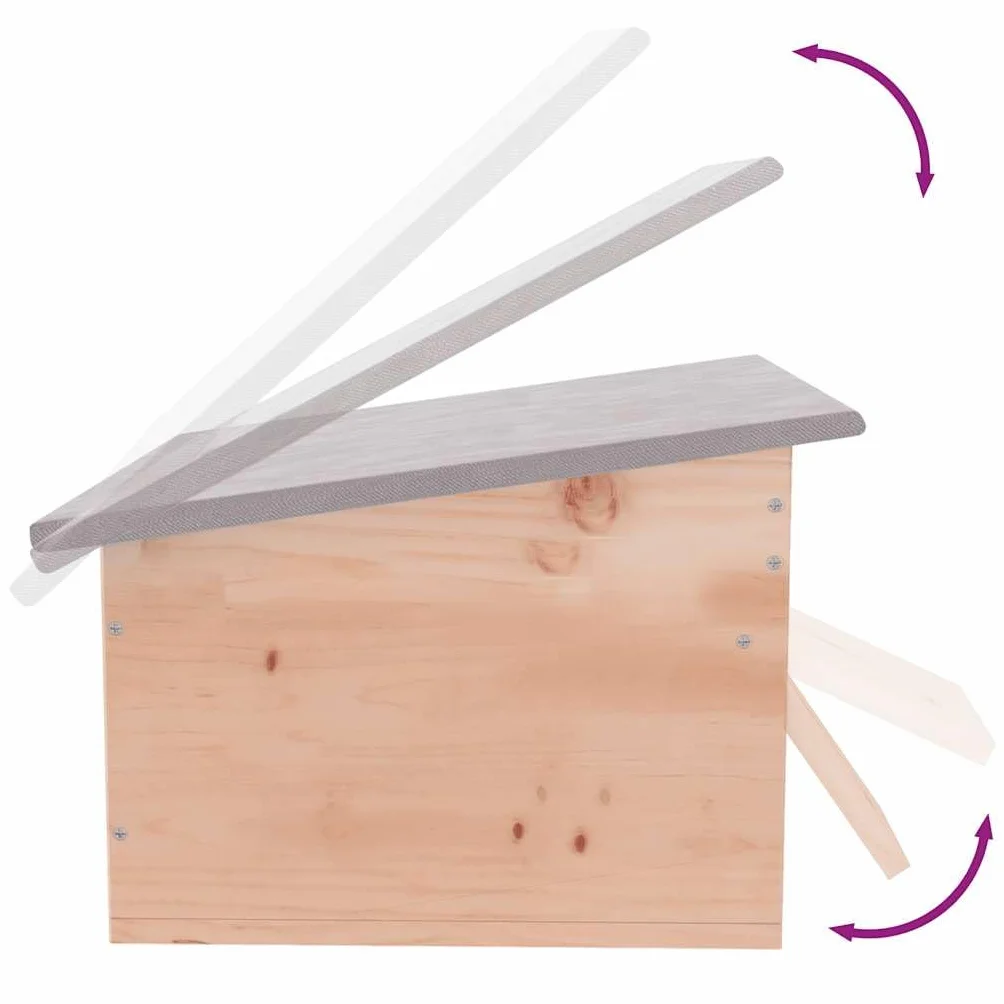 vidaXL Cabane pour Hérisson Bois de Sapin Jardin