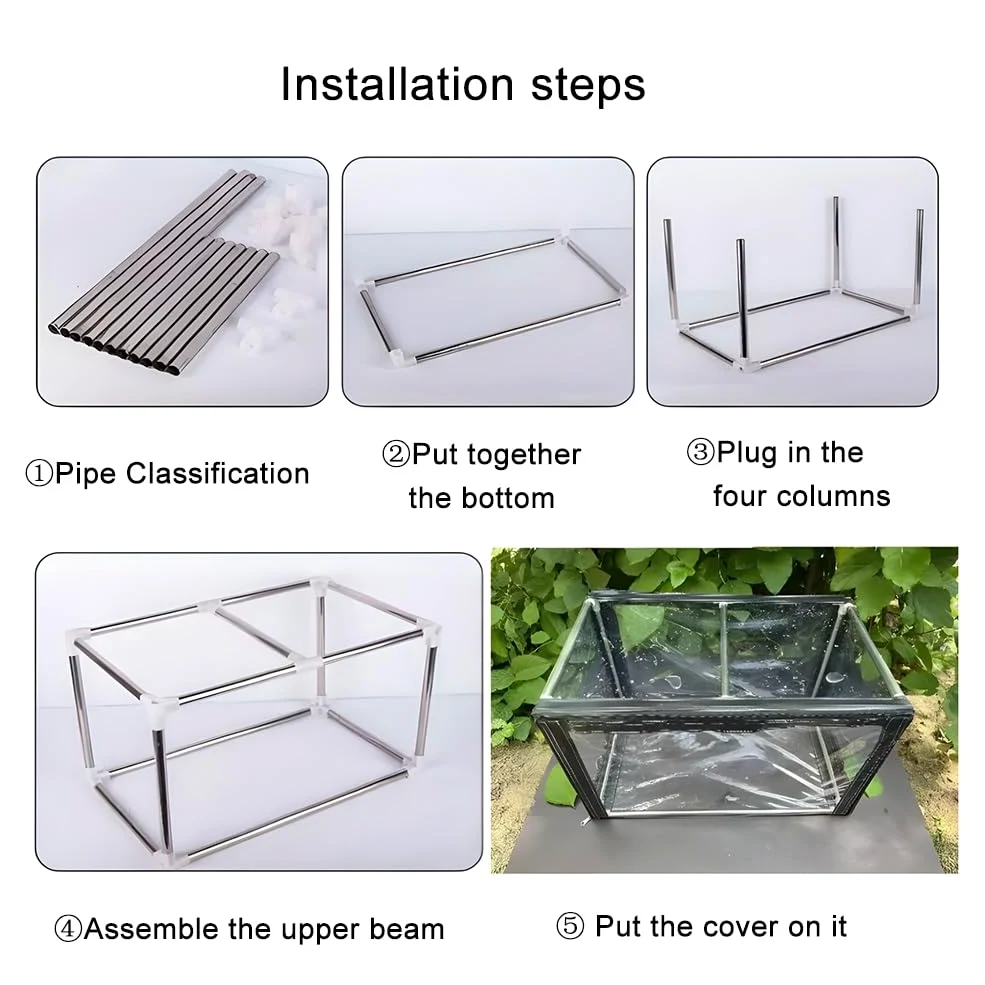 Zfmnoyev Mini Serre, Serre Portable pour Le Jardin, Tente De Culture pour Petites Plantes, avec Couverture en PVC Et Cadre en Acier Inoxydable, Facile À Assembler(70x30x30 cm/28x12x12 in)
