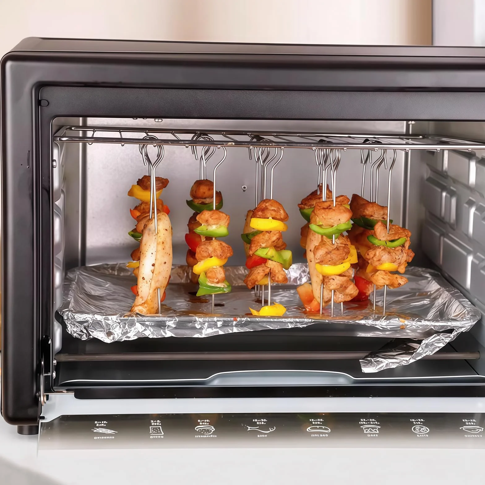 Brochettes en métal 18 Racine 6'' pour barbecue découpes dinde oie rôtis