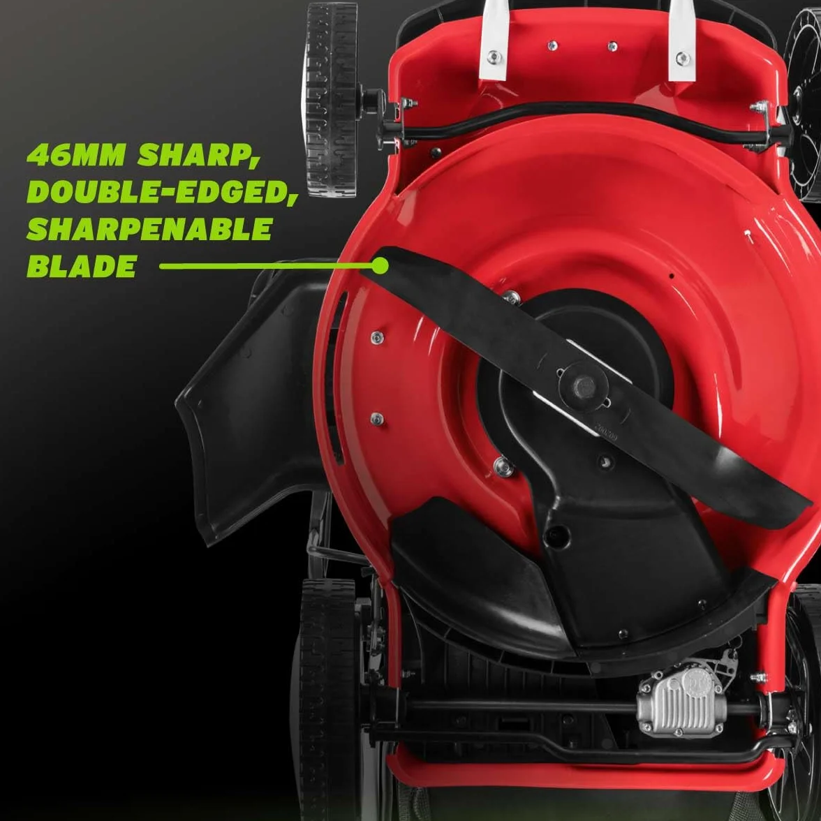 GREENCUT GLM770X Tondeuse Thermique 150cc 4ch Moteur 4T autotracté Lame Acier 460mm Bac 55L