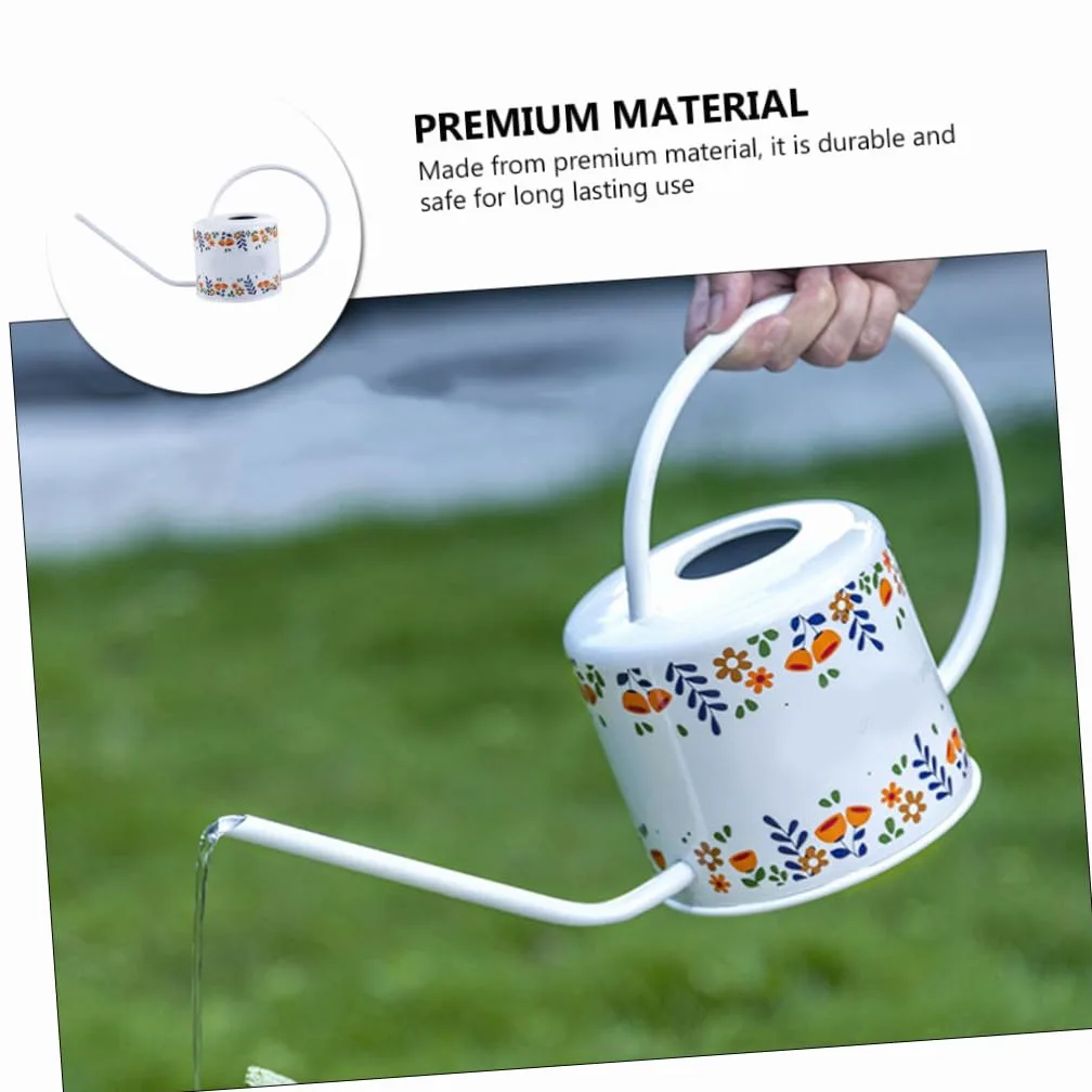 Toyvian Arrosoir Vintage Acier Inoxydable avec Long Bec Outil de Jardinage pour Arrosage des Plantes et Fleurs Capacité et Prise Ergonomique
