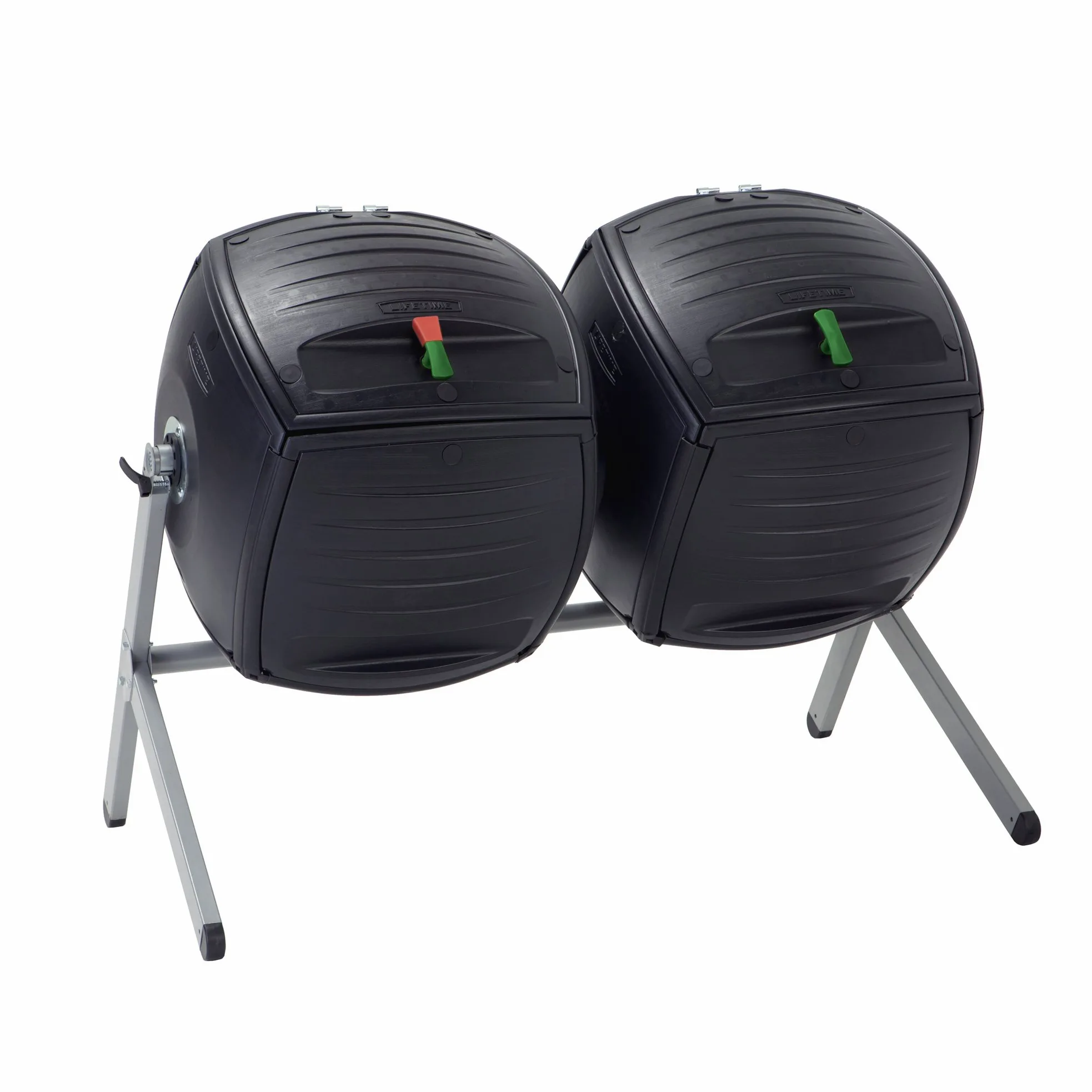 LIFETIME Double composteur Noir 79,3 x 143,5 x 110,4 cm