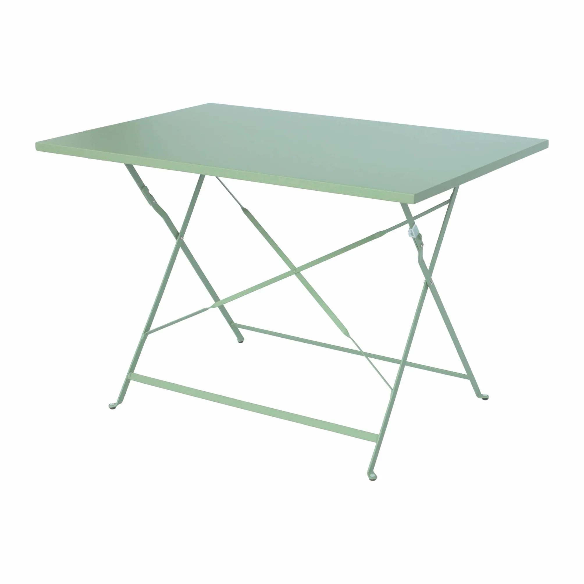 Table de Jardin Bistrot Pliante Métal 110x70cm + 4 Chaises Pliantes Acier Thermolaqué
