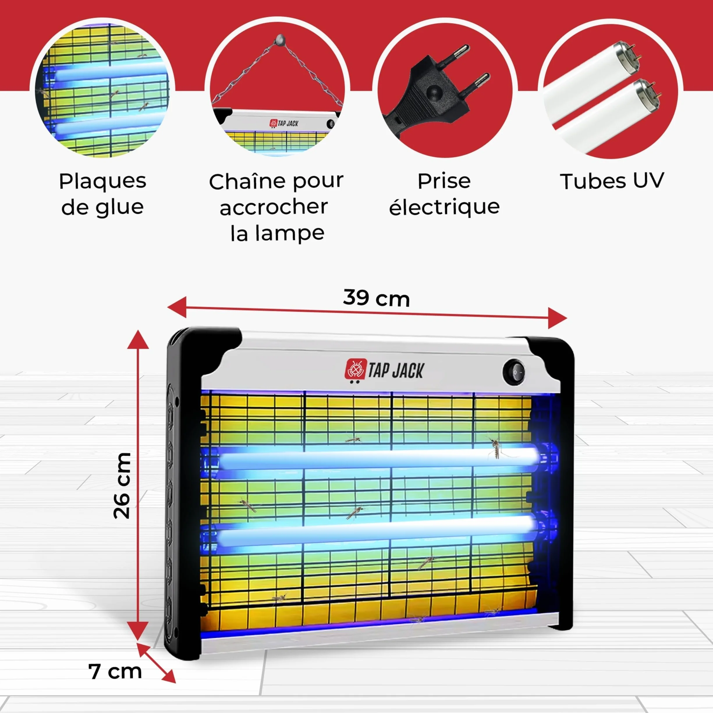 Lampe Anti-Moustique À Glue UV - Capture sans Choc Électrique - Silencieuse - Protection Insectes Volants