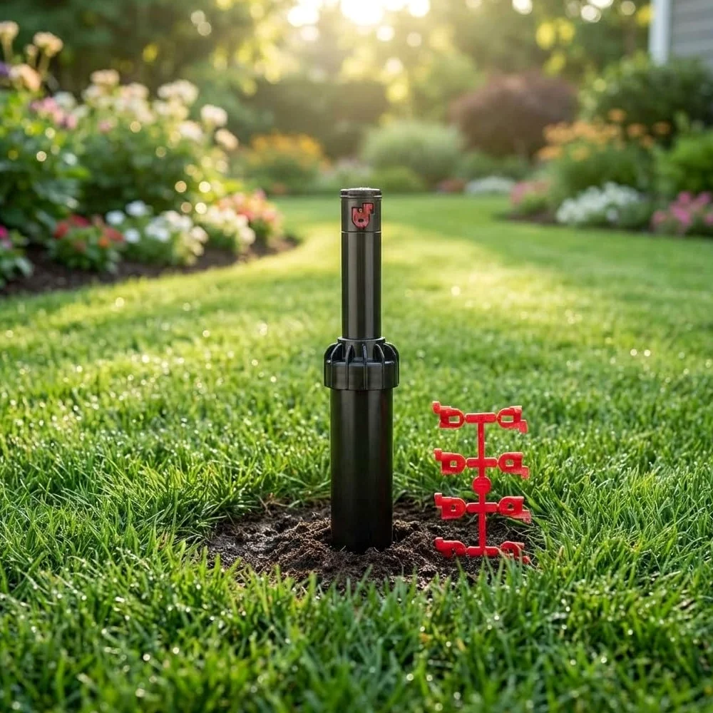 Suinga Lot de 4 Arroseur Hunter PGJ-04, Lot de 4 turbines d'arrosage 1/2" 4,3 à 11,6 m, Noir