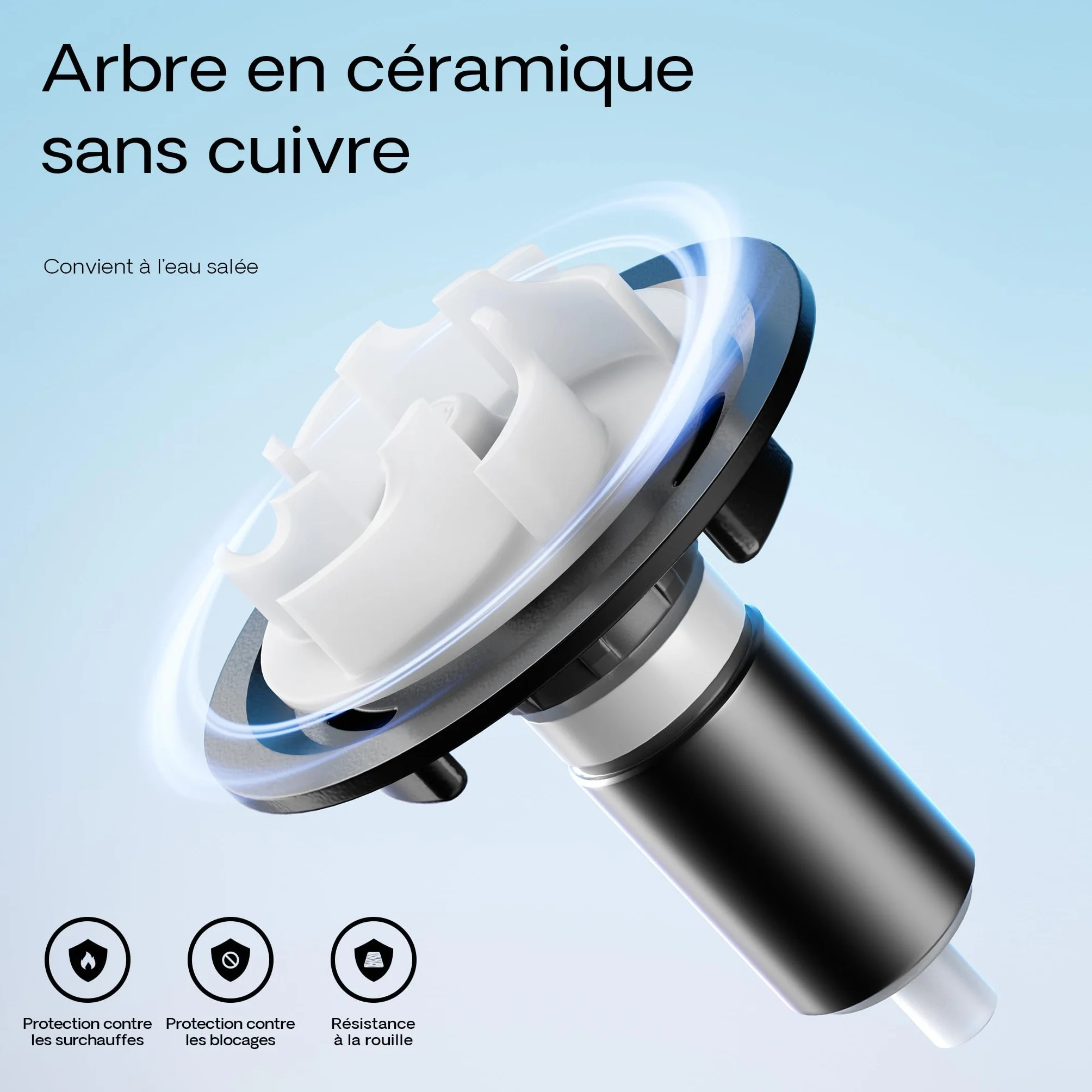 SunSun CTP-5000 Pompe de Bassin SuperECO - 188 x 114 x 190 mm - débit max. 5000 l/h / 30 W/refoulement max. 3,3 m - avec câble 10 m - Filtration Circulation Écumeur eau jardin étang