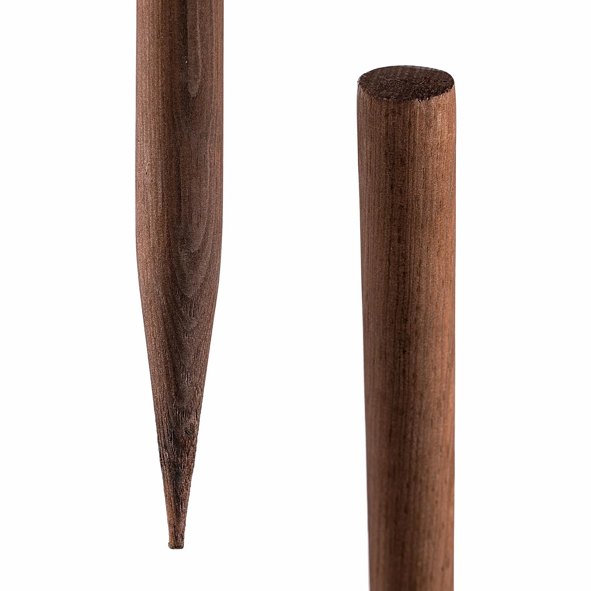 KADAX Bâtons en bois 150 cm x 23 mm, lot de 10, tuteurs en bois imprégné, piquets en bois comme aide à l'ascension pour plantes, arbres, tomates et arbustes, tuteur pour tomates