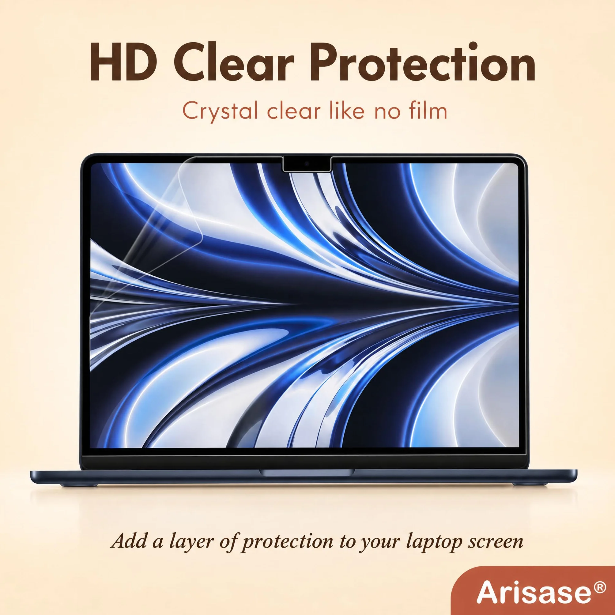Lot de 2 films protecteurs d'écran HD pour MacBook Air 13,6 pouces M2 2022 A2681
