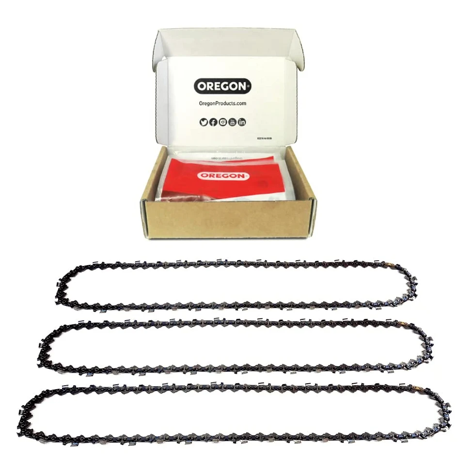 Oregon Lot de 3 chaînes de tronçonneuse SpeedCut M72 pour barre de 45,7 cm - 72 maillons d'entraînement - Compatible avec Husqvarna, Dolmar, Jonsered et plus encore | SpeedCut Lot de 3 chaînes de tronçonneuse de rechange compatibles avec Husqvarna, Dolmar