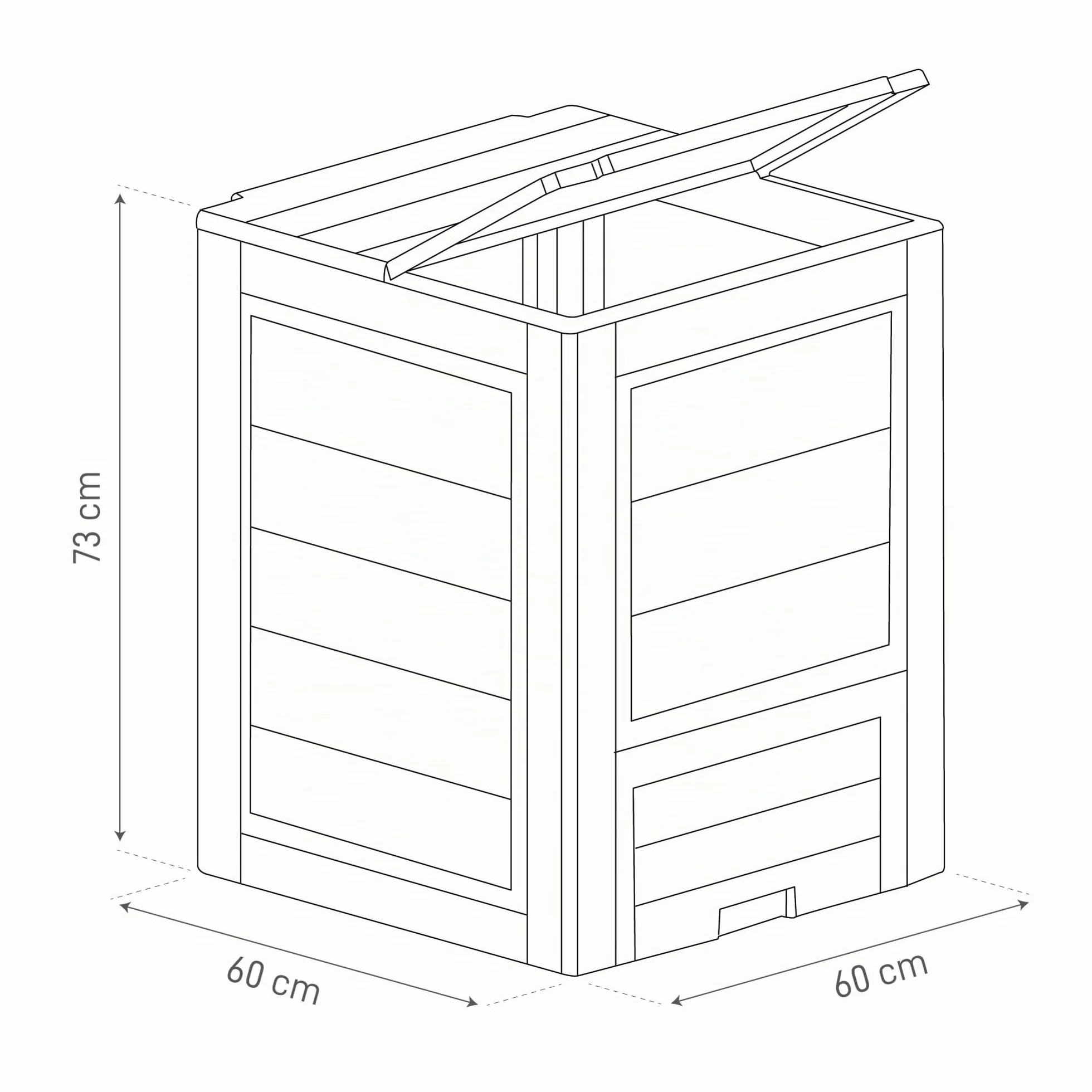 Toomax ART651 Composter Ambition Polypropylène Noir 260 L