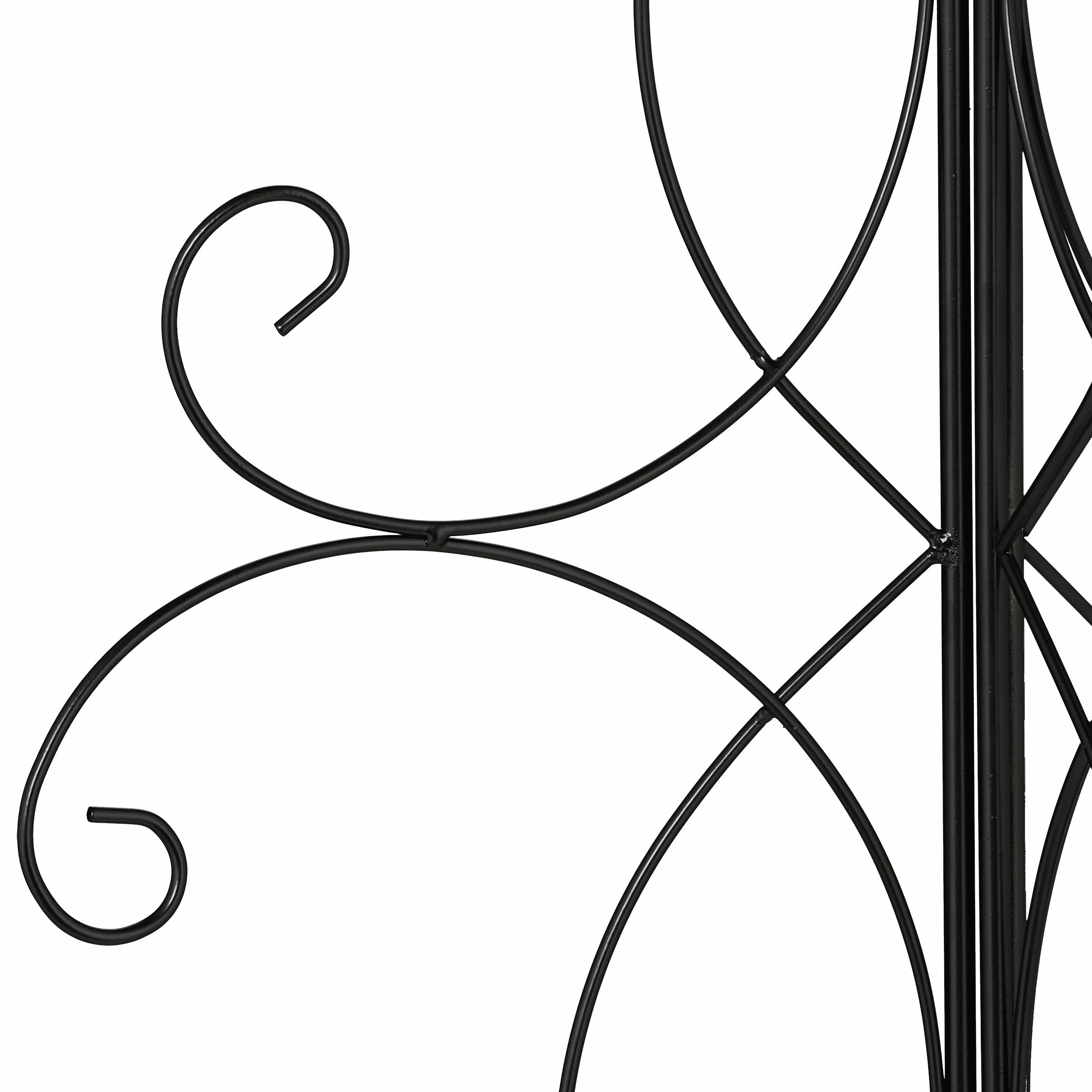 Relaxdays Tuteur à Plantes, en métal, Support Non Fixe, H x L x P : 125 x 43 x 43 cm, pour Le Jardin, Noir