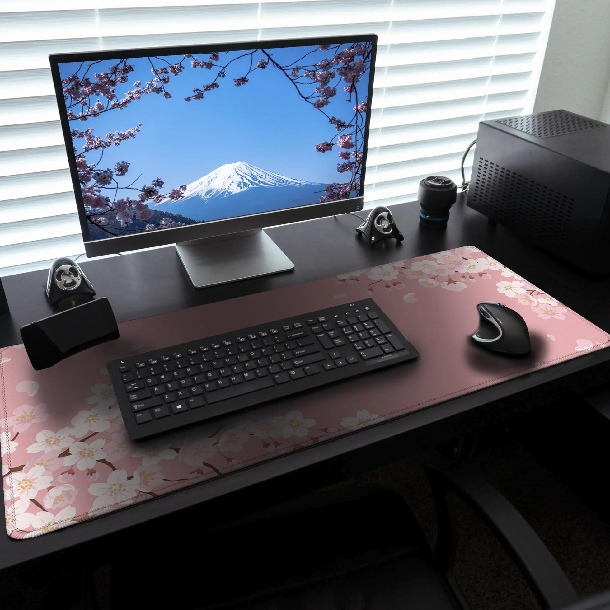 Grand Tapis De Souris XXL Gaming 90x40cm Rose Sakura