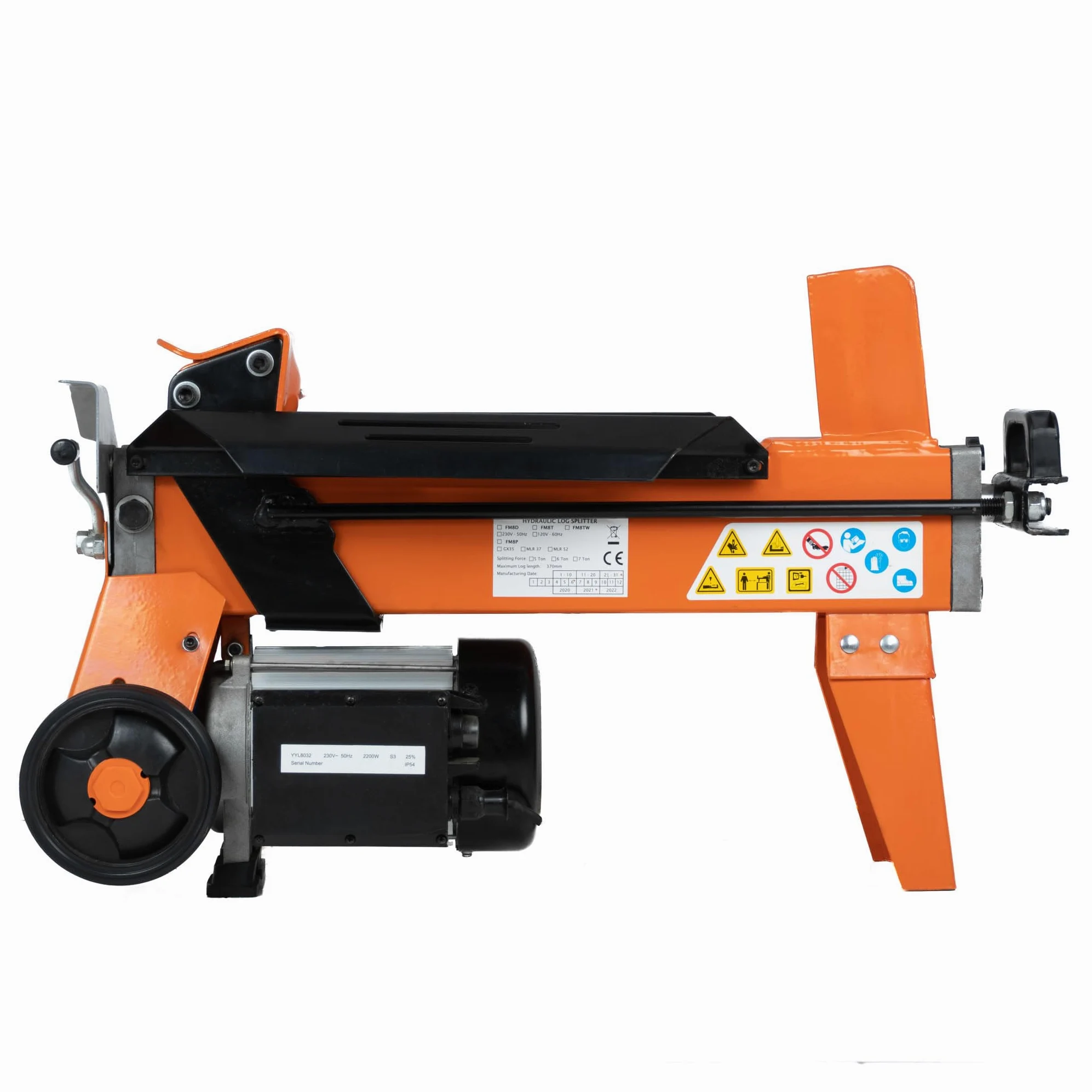 Forest Master fendeur de bûches électrique-hydraulique 5 tonnes en continu jusqu'à 30 cm de longueur. Certifié CE