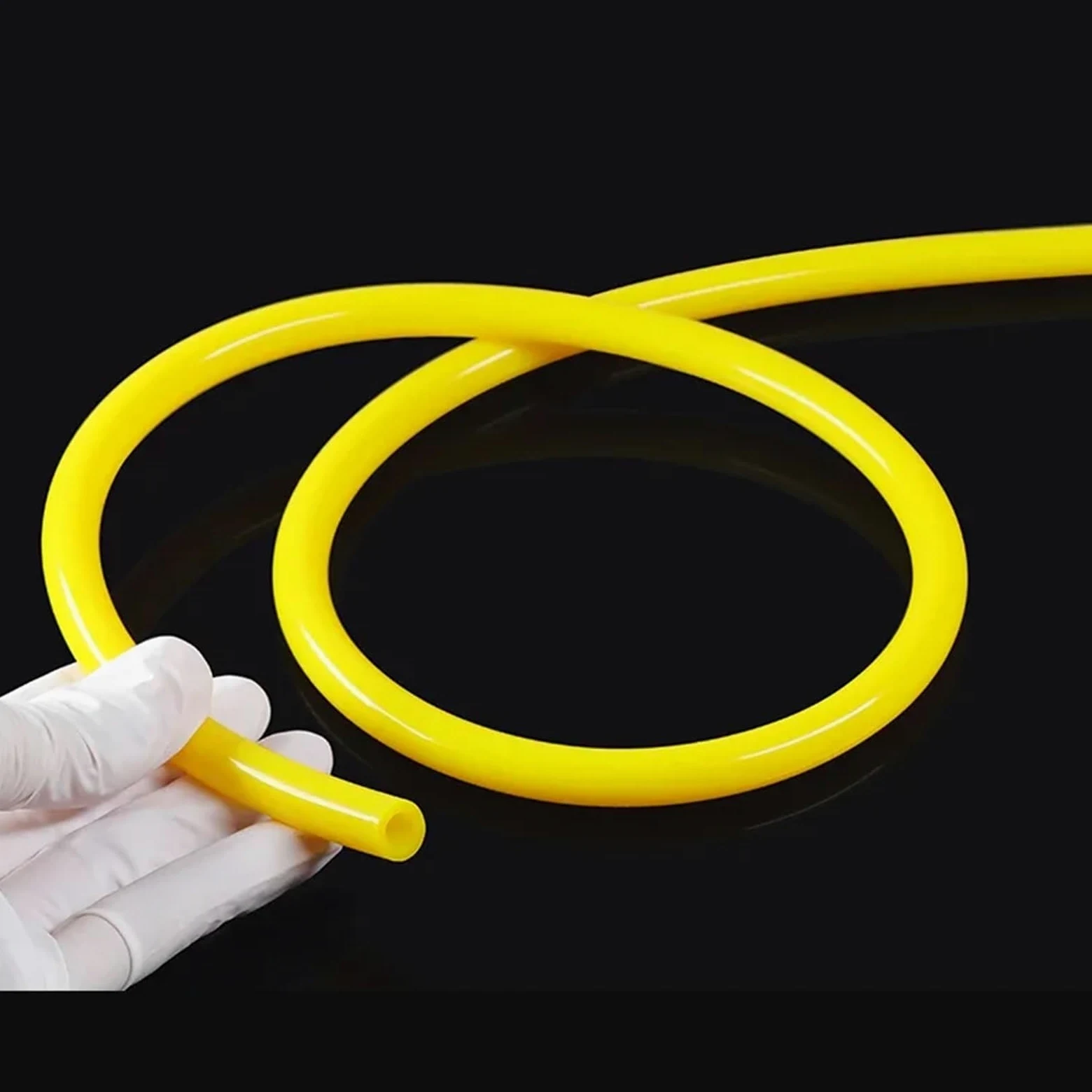 Tuyau Bassin Tube Flexible en Silicone jaune 1~10m, tuyau d'irrigation de l'air for Aquarium, jardin, réservoir de poissons, pompe d'étang(2 meters,ID 6mm x OD 10mm)