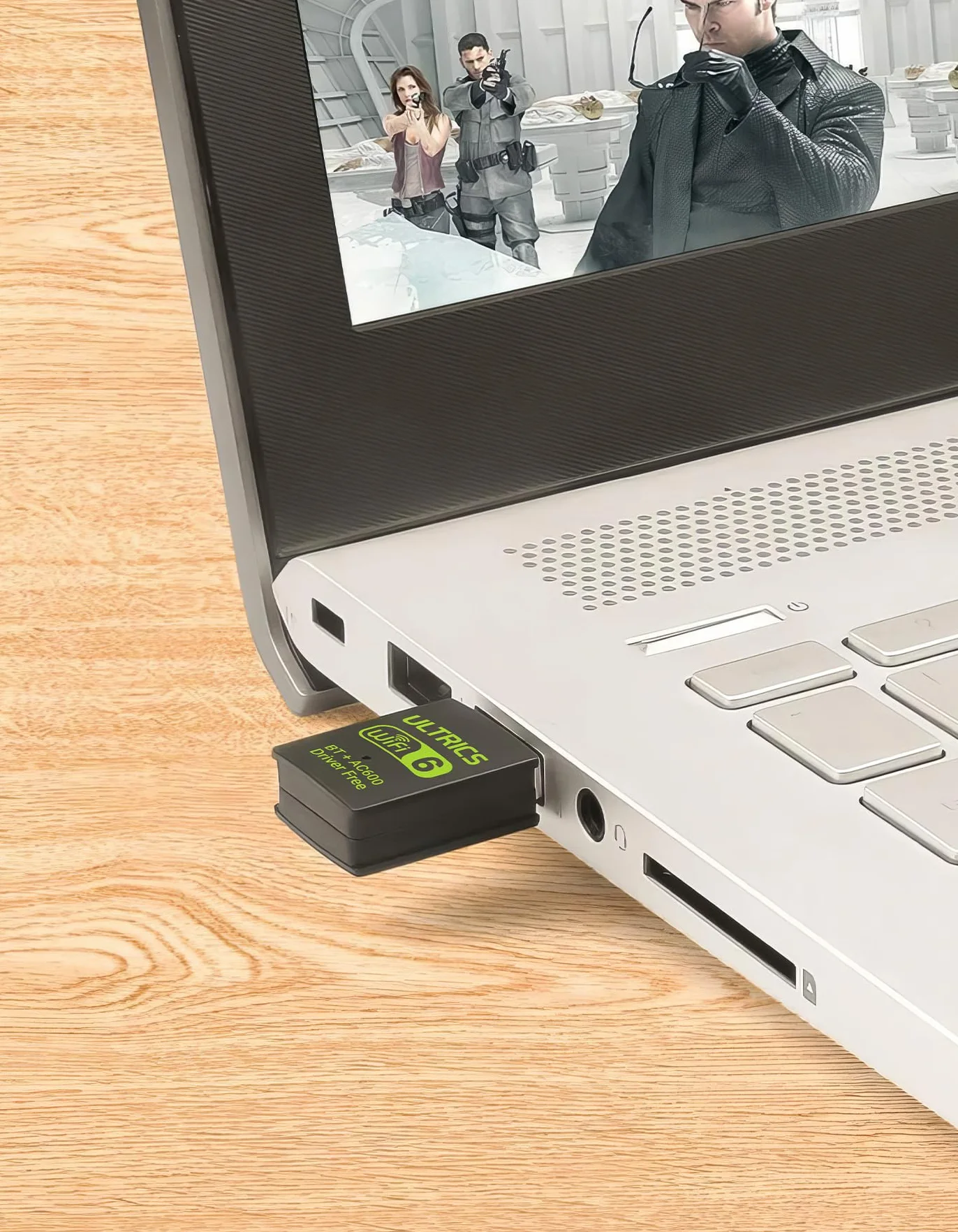 ULTRICS Bluetooth WiFi USB Adapter 5GHz/2.4GHz 600Mbps Dual Band Wireless Dongle for PC Windows 11/10/8/7/XP