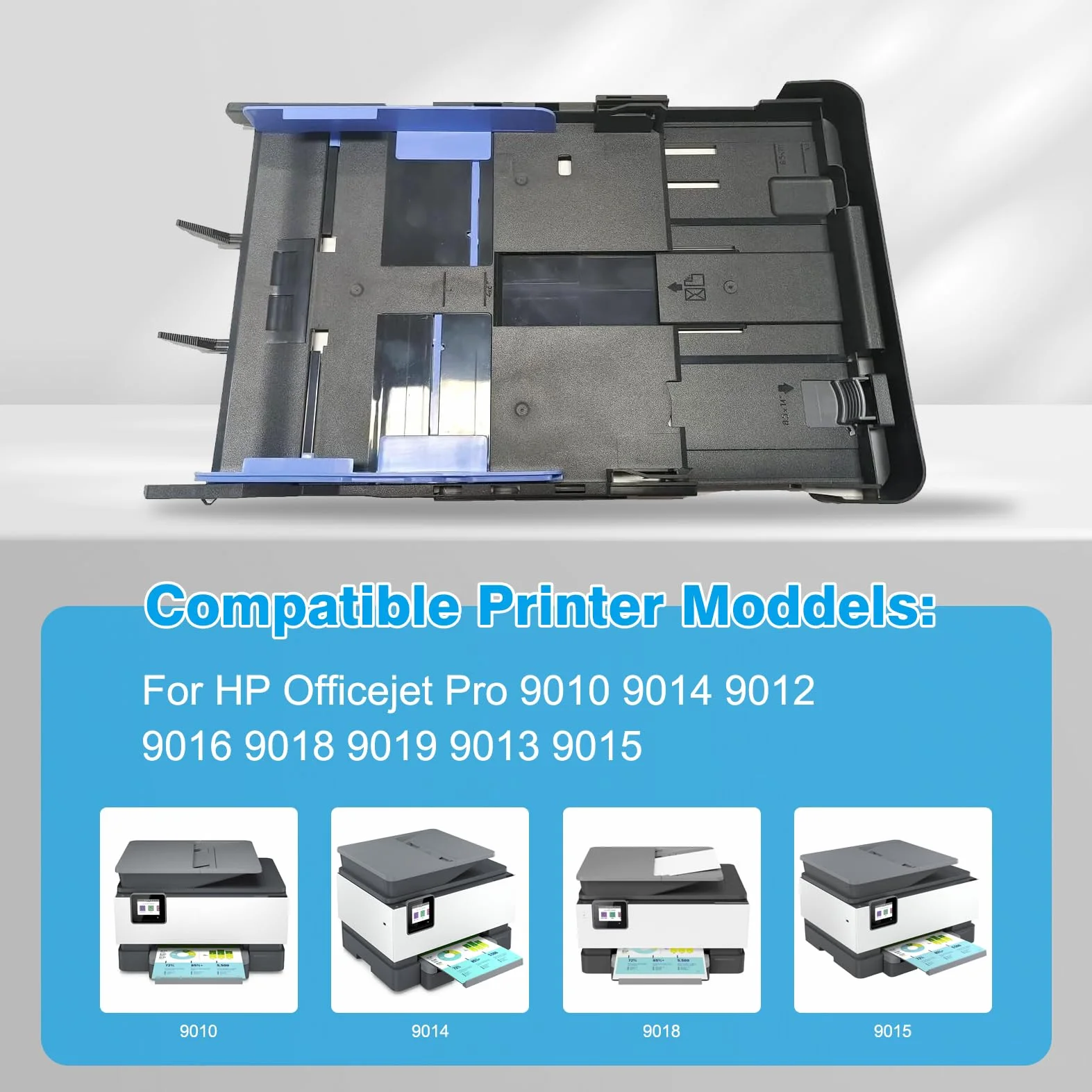 Bac de Livraison Papier Compatible pour HP 9010 Officejet Pro 9010E 9016E 9015E 9018E