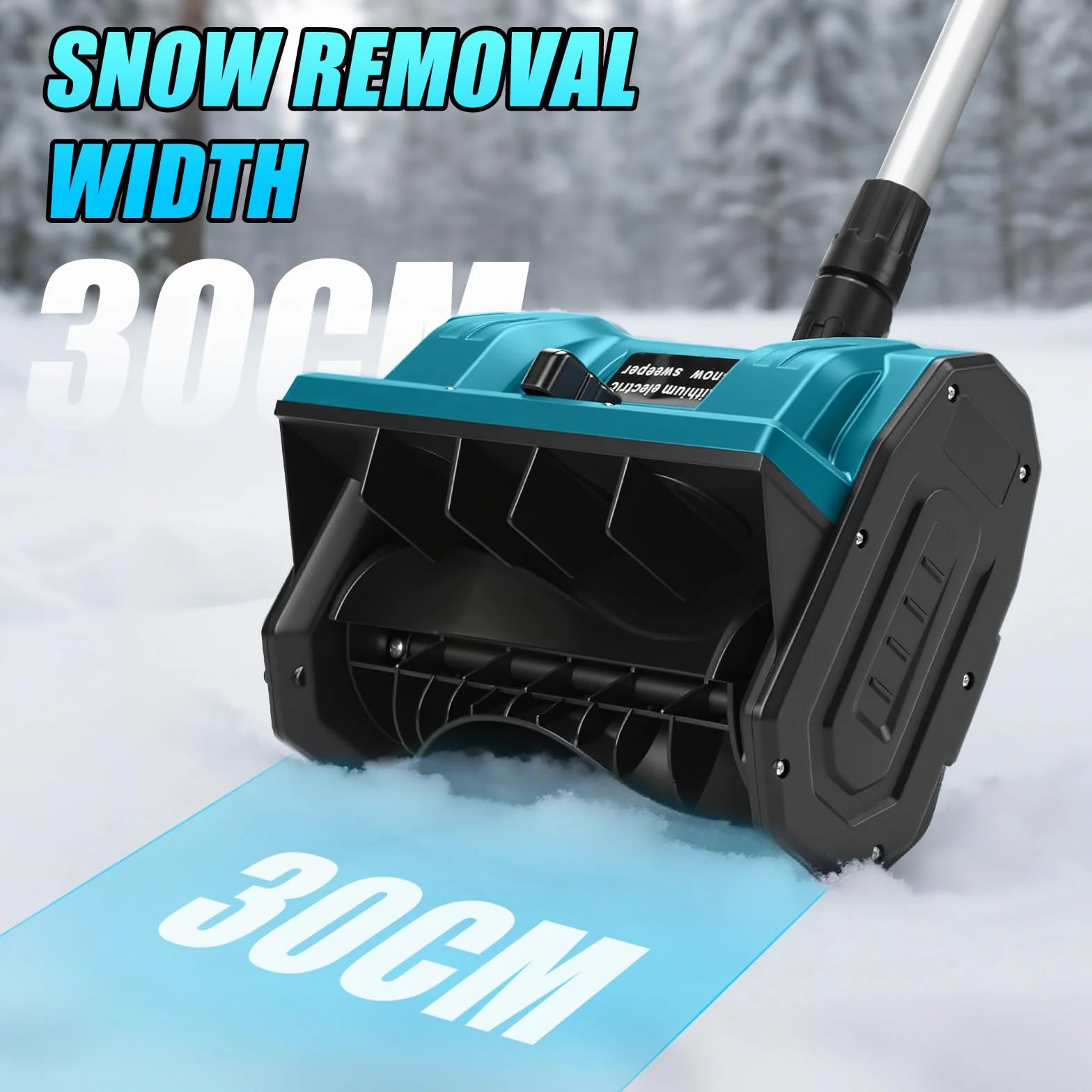 Makita 18V Souffleuse à Neige sans Fil, Fraise à Neige Pliable, Projection 8m, Largeur 28cm, 3500 r/min