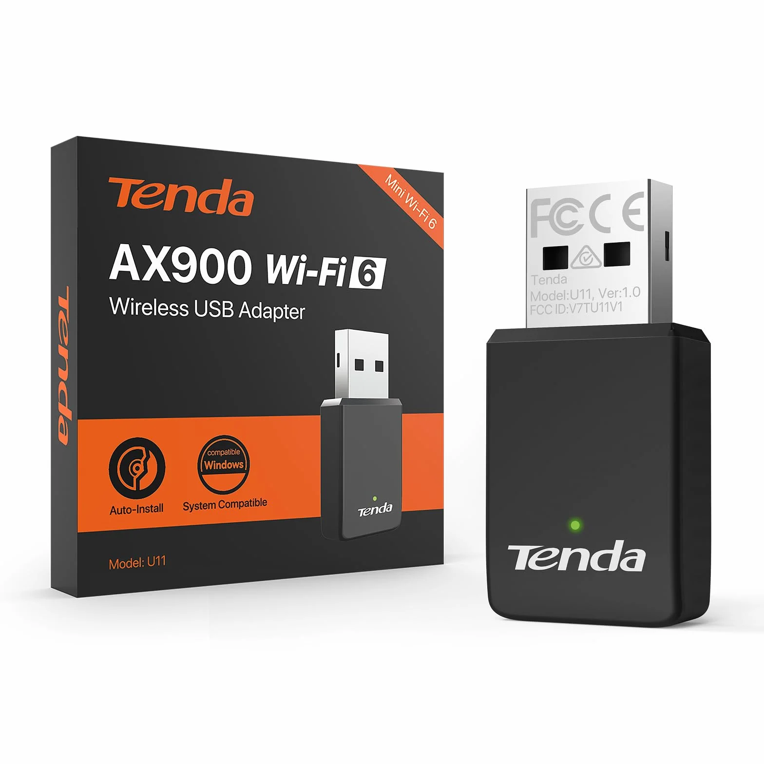 Tenda Clé WiFi AX900 Adaptateur USB Double Bande 5G/2.4G MU-MIMO U11