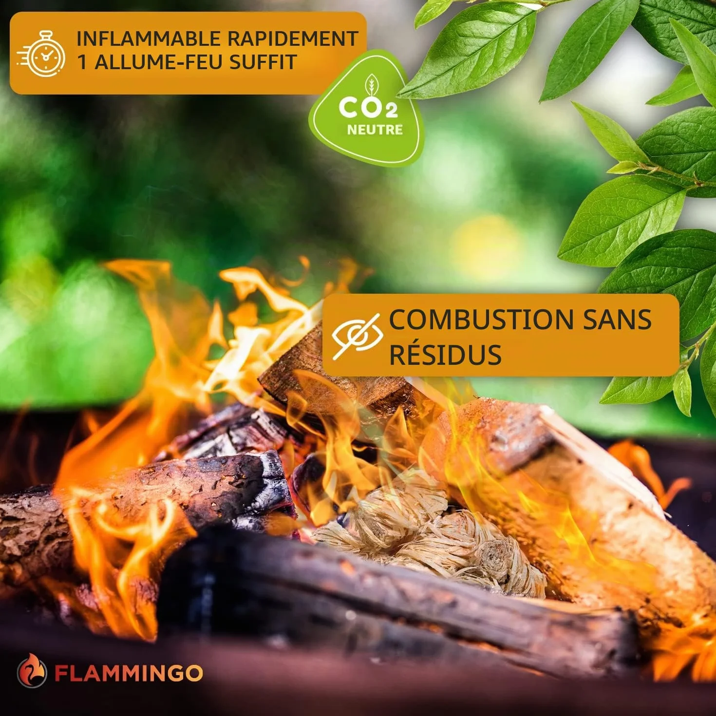 Allume-feu barbecue bio laine de bois et cire