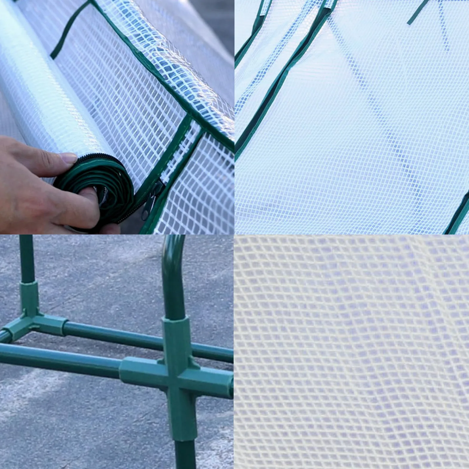 Serre avec protection isolée et imperméable pour plantes, porte roulante, cadre en métal, toit en PVC transparent, pour balcon, 120 x 60 x 60 cm