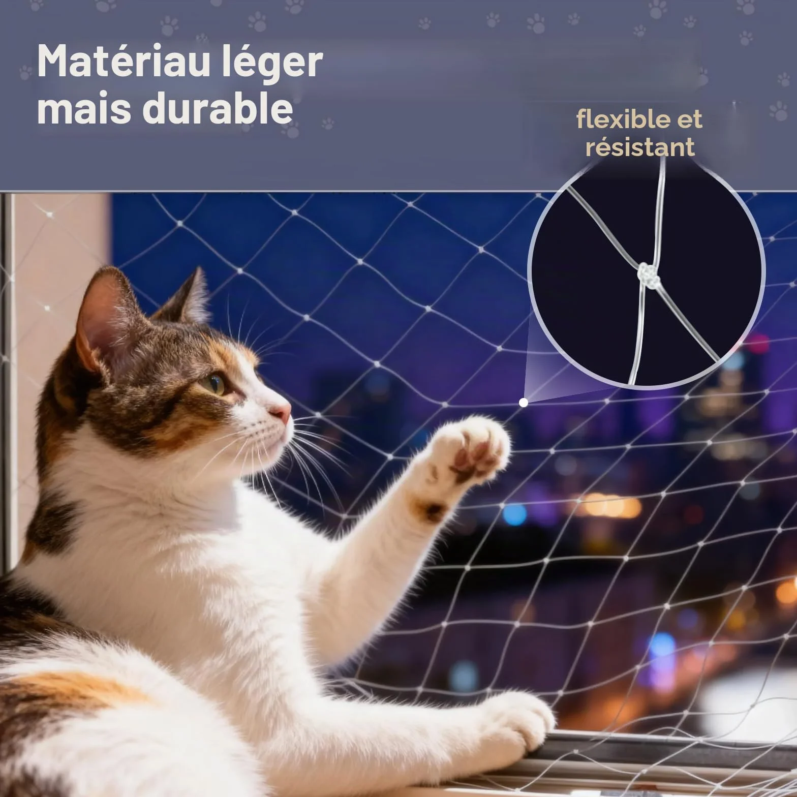 Filet de Protection Chat Balcon Nylon Forte Résilience Anti Oiseaux Jardin 5x5m Transparent