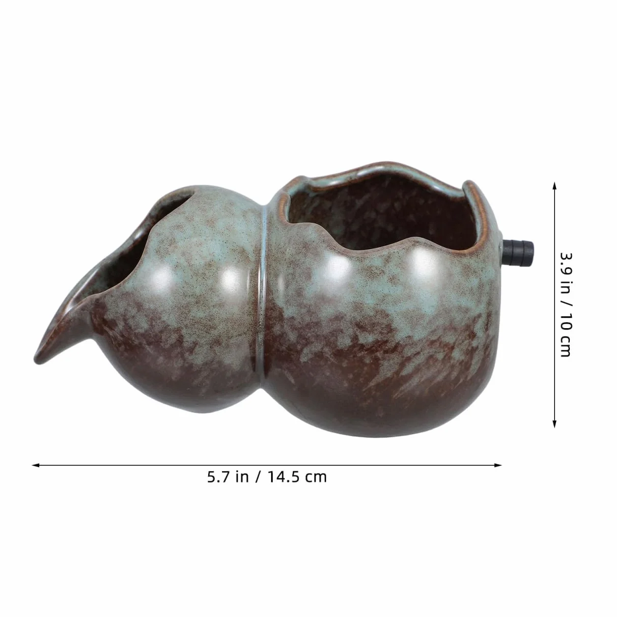 Abaodam Élégante fontaine de rechange pour petits étangs de jardin intérieur extérieur accessoire bec U pot céramique hydroponique