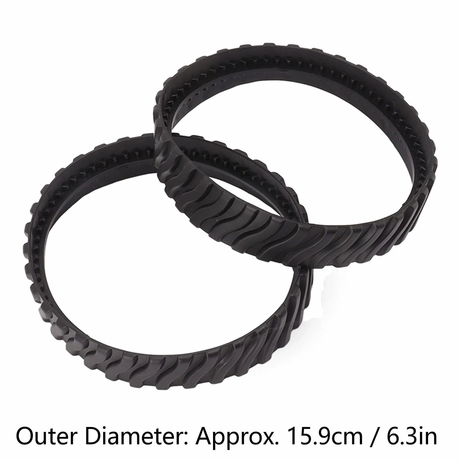 Chenilles de Rechange pour Nettoyeur de Piscine Zodiac MX6 MX8, 2 Pièces en Caoutchouc