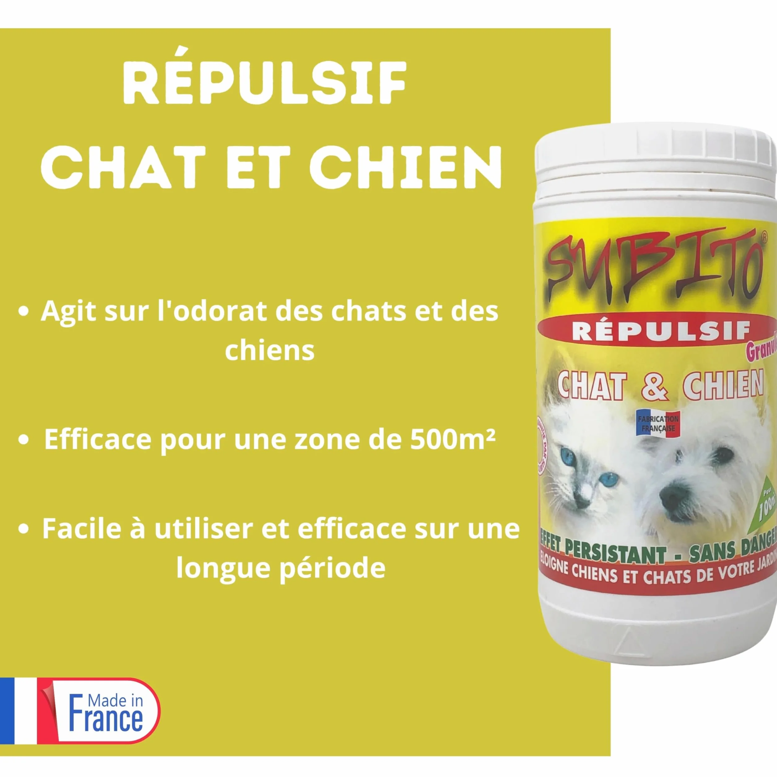Répulsif Chat et Chien Extérieur Puissant Anti-Urine Jardin