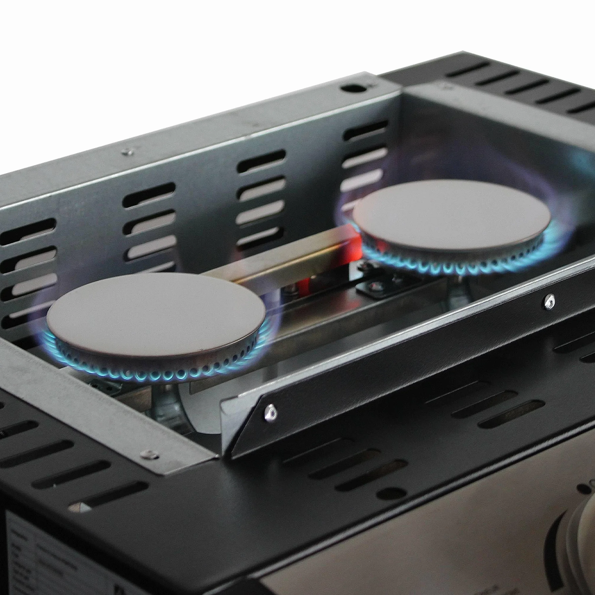 Alice's Garden Plancha au gaz 2 brûleurs Porthos 5 KW INOX Barbecue