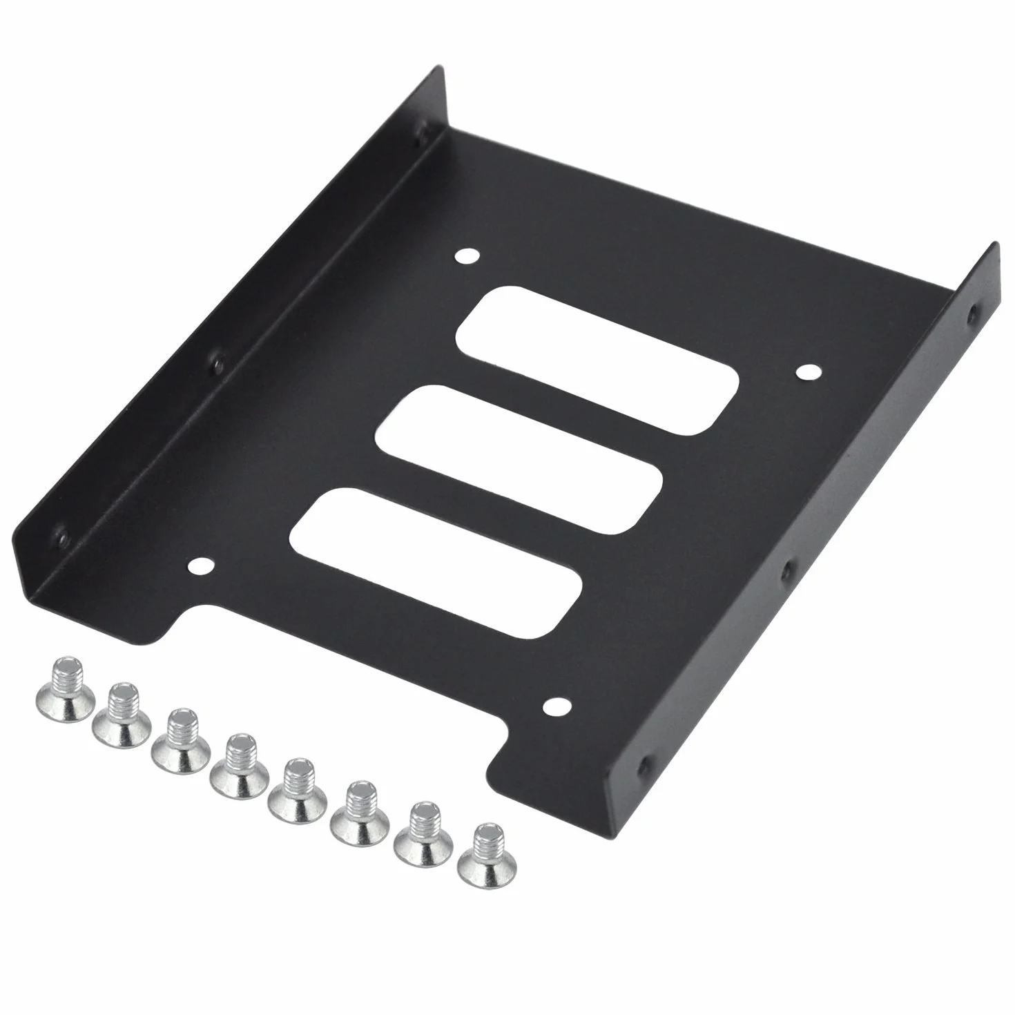 TRIXES Métal Noir 2,5 Pouces SSD Kit de Montage de Disque Dur Interne 3,5 Pouces
