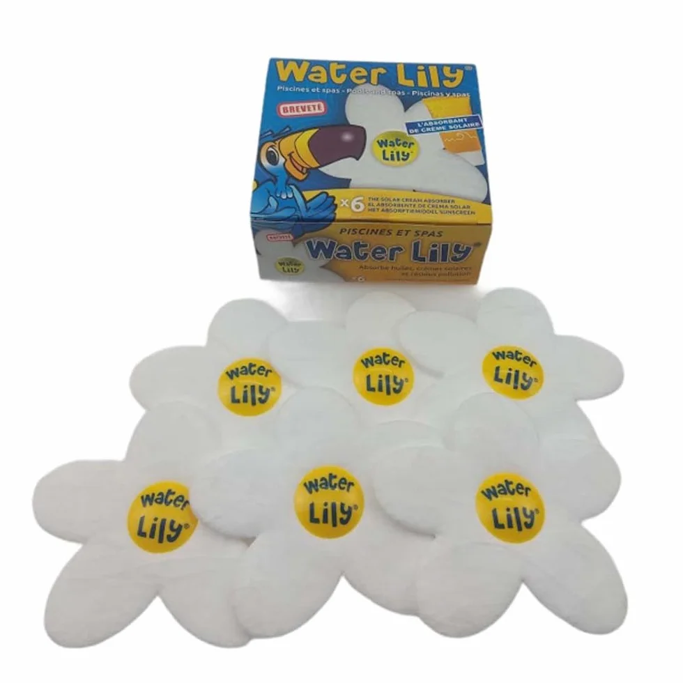 Lot de 18 fleurs absorbantes Water Lily pour piscine, jacuzzi & spa