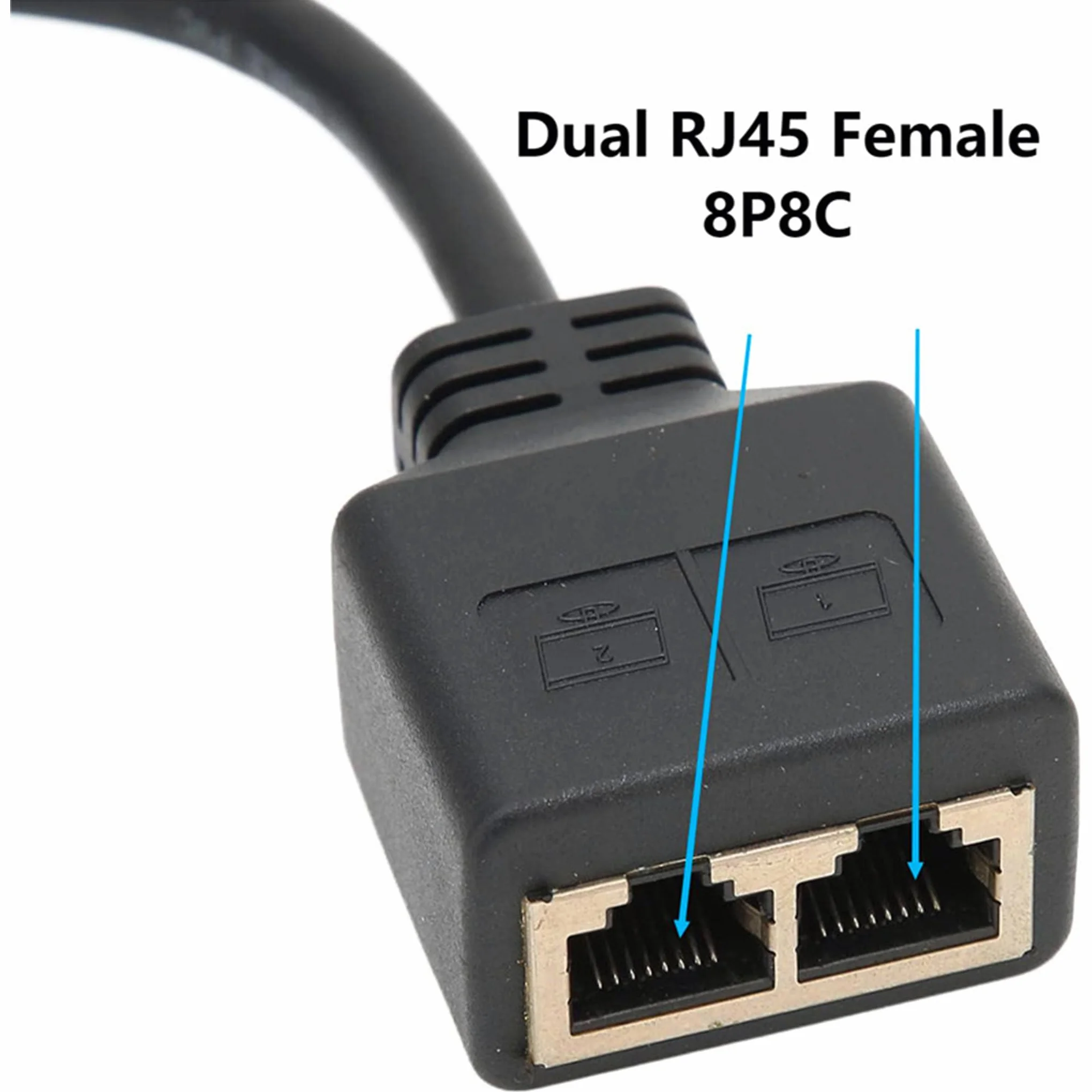 Adaptateur Ethernet RJ45 1 à 2 Ports Distributeur LAN Cat5 Cat5e Cat6 Cat7
