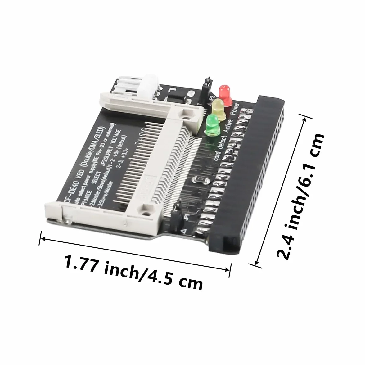 Adaptateur CF vers IDE 40 Broches, Convertisseur Compact Flash vers Disque Dur IDE pour Ordinateurs Portables