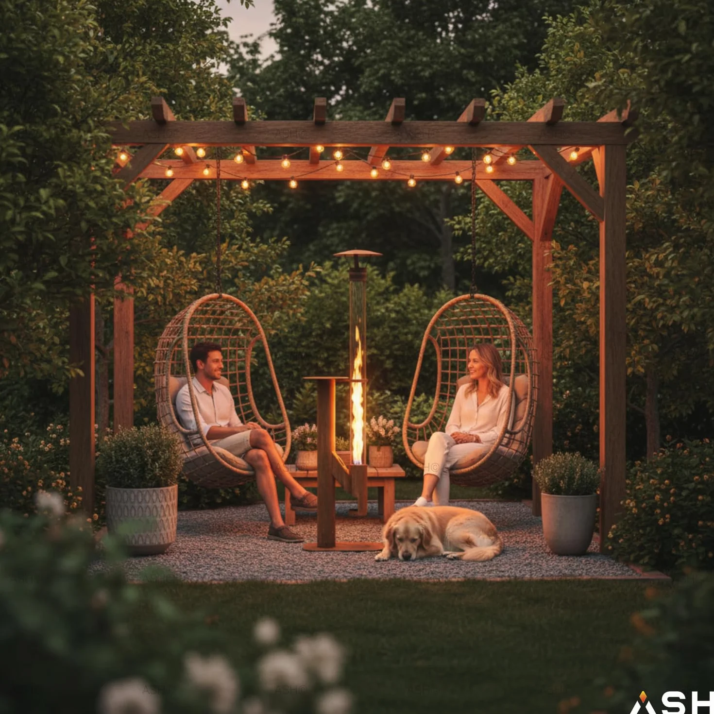 Poêle à granulés Acier Corten 183 cm Cheminée de Jardin Chauffage de terrasse