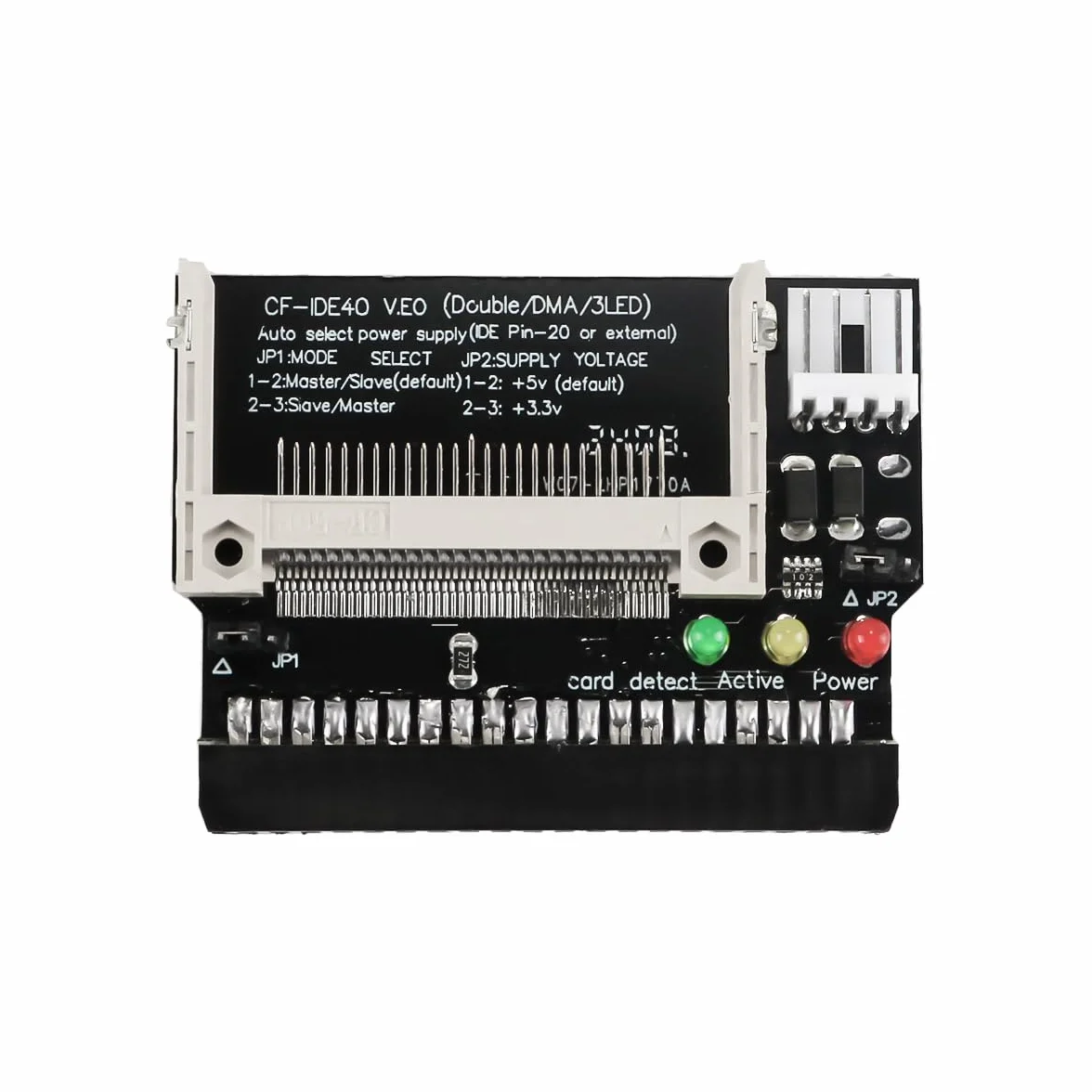 Adaptateur CF vers IDE 40 Broches, Convertisseur Compact Flash vers Disque Dur IDE pour Ordinateurs Portables