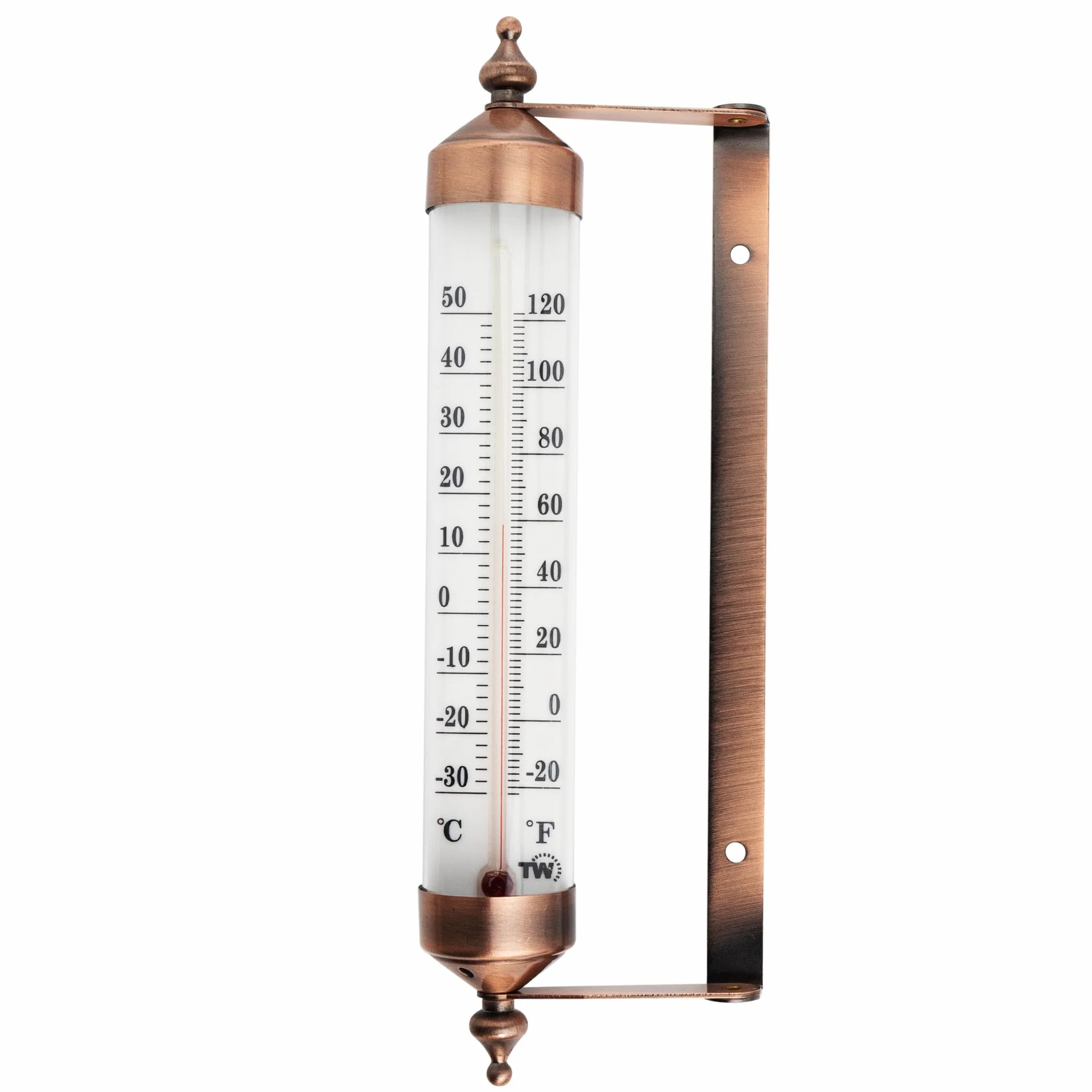 Thermomètre d'extérieur effet bronze – jauge jardin, température extérieure serre garage