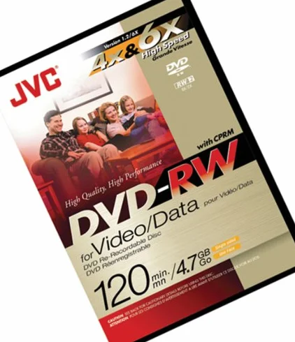 JVC DVD-RW 4,7 Go re-inscriptible Video Box 2X