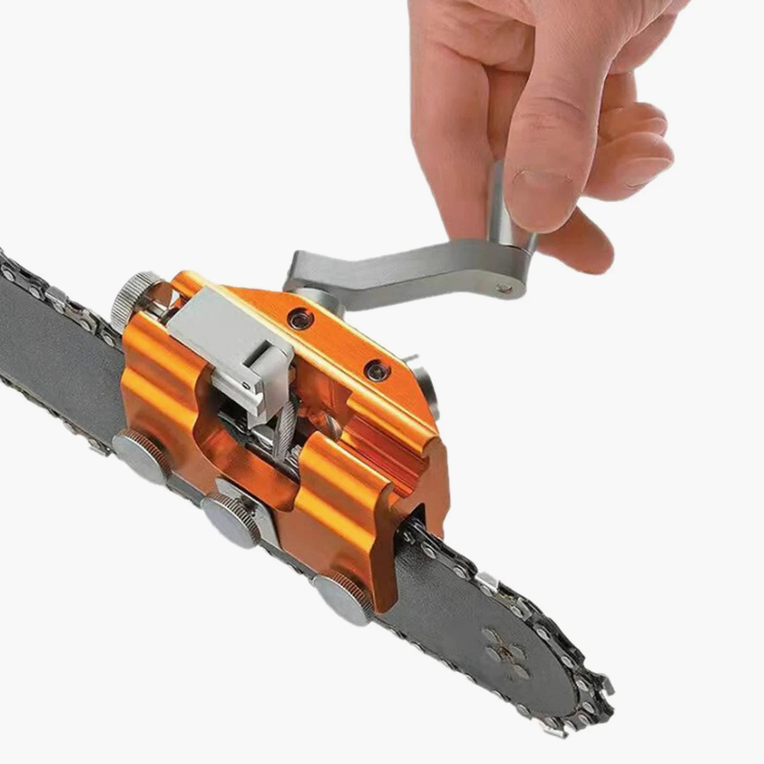 Timberline Kit d'affûtage de chaîne portable avec manivelle en alliage d'aluminium pour tronçonneuse électrique et manuelle