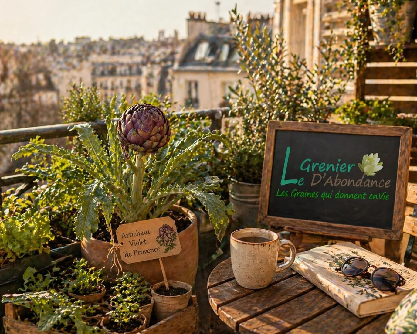 Le Grenier d'Abondance ARTICHAUT Violet de Provence Cynara scolymus 10 graines