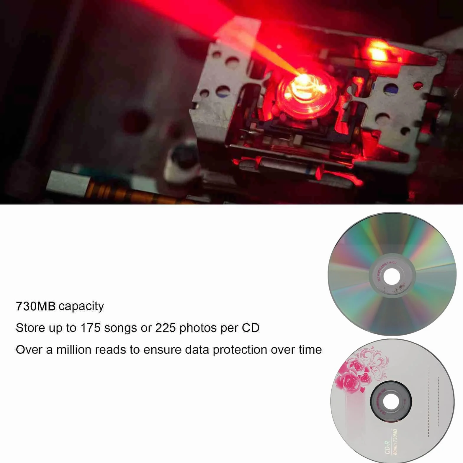 CD R Disques Vierges 52X 730 Mo Enregistrable 10 pièces