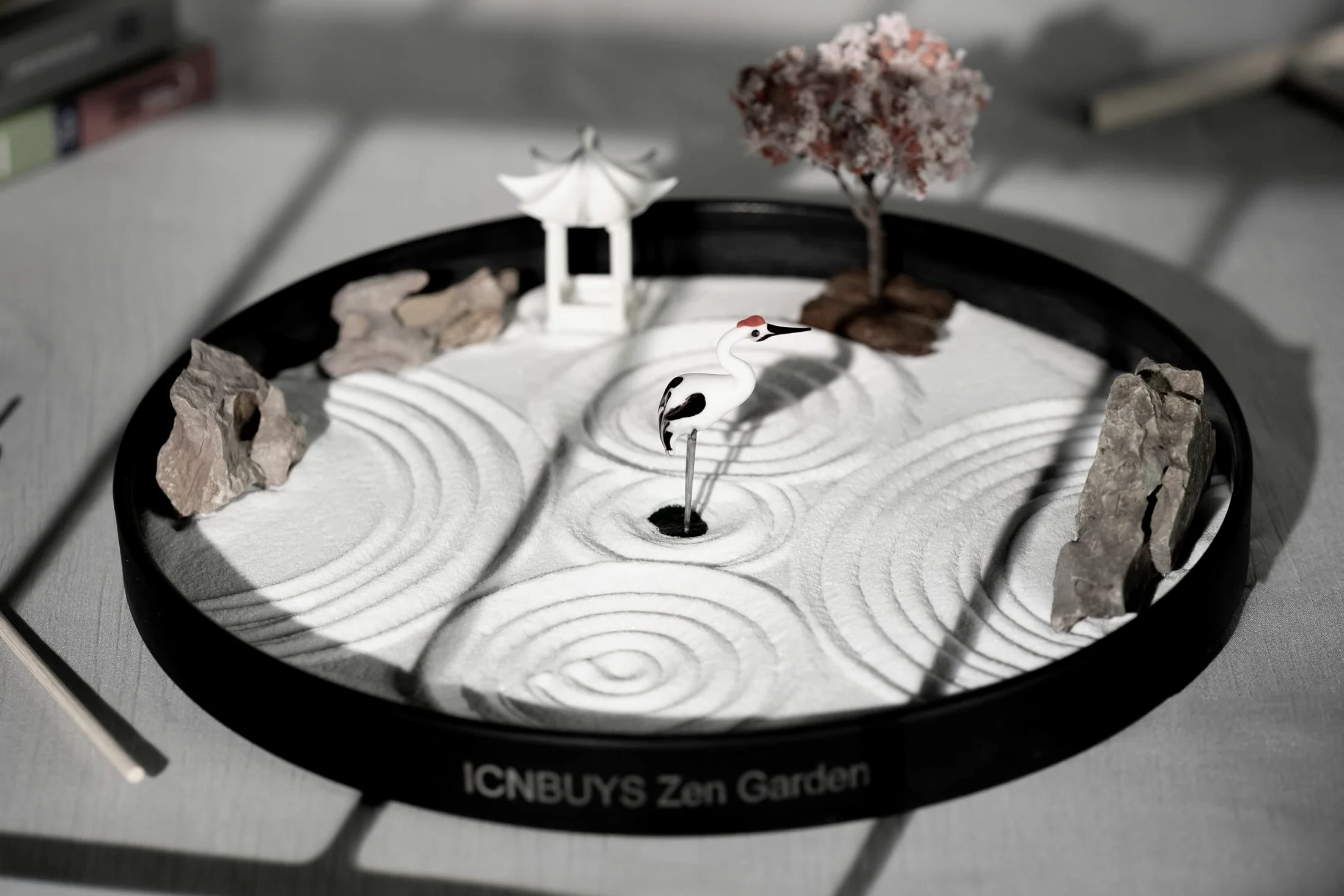 Jardin zen Icnbuys avec lot d'accessoires et outils pour réaliser votre propre jardin, Métal, I