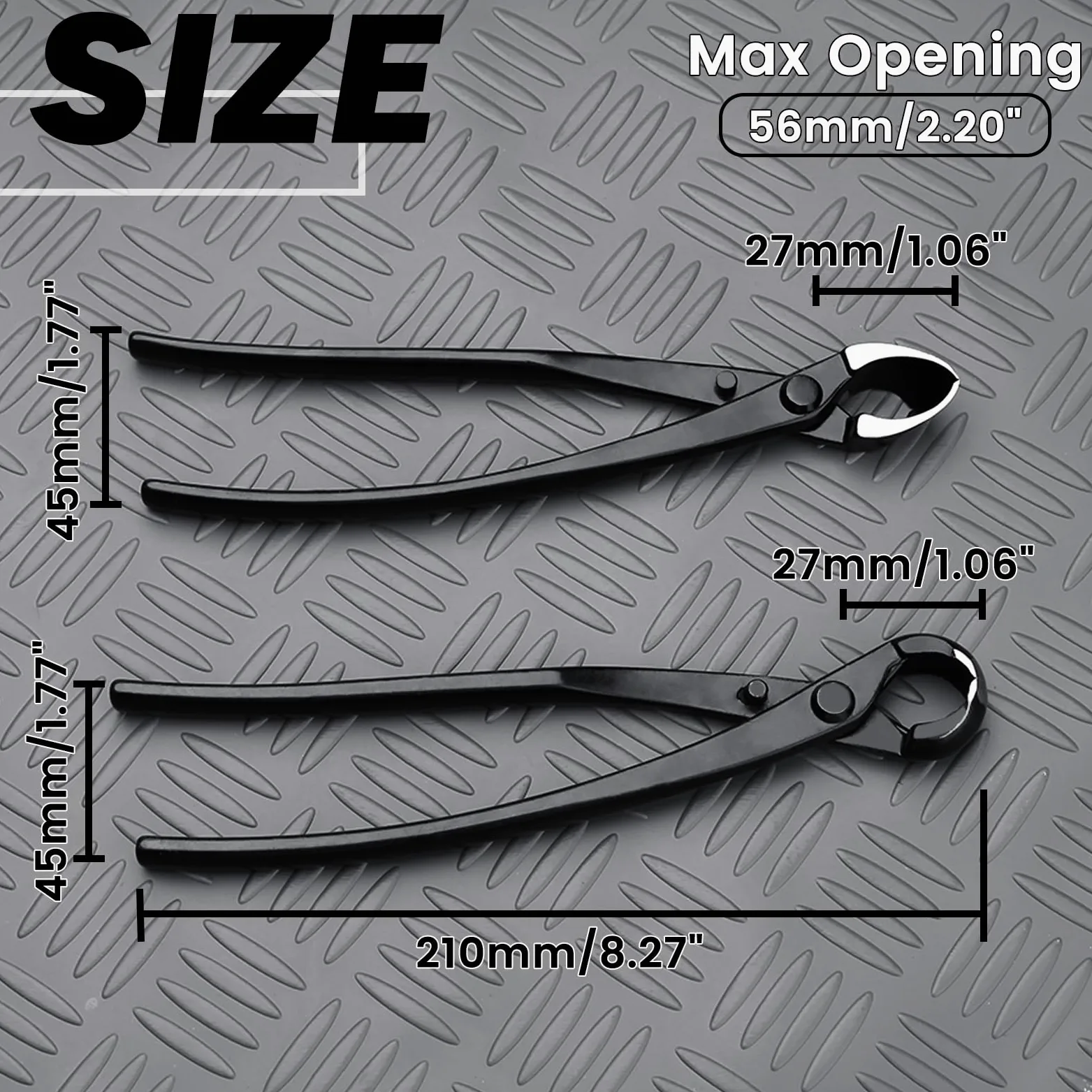 LEONTOOL Ensemble d'outils pour bonsaï – Coupe-bonsaï concave de 20,3 cm et coupe-bouton sphérique de 20,3 cm en acier au carbone Kit d'élagage et d'entretien avec sac de rangement pour bonsaï robuste