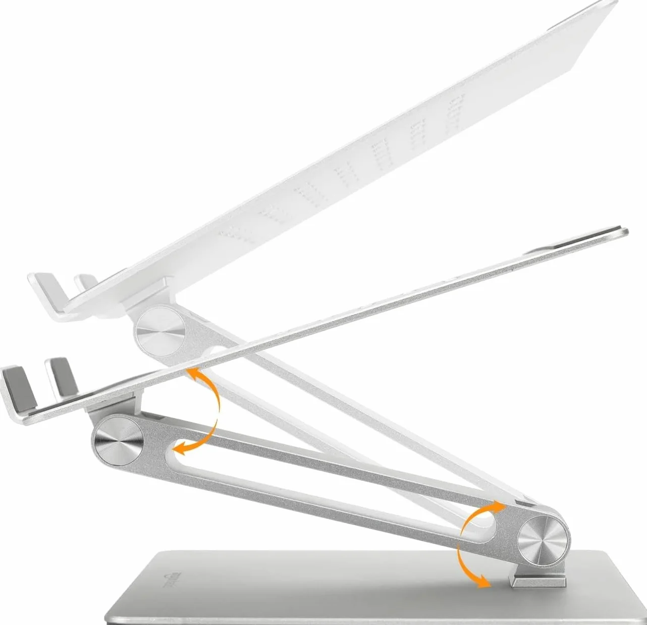 Amazon Basics Support Ergonomique Ordinateur Portable Multi-Angle Ventilation Thermique 25,4cm-43,2cm Argent
