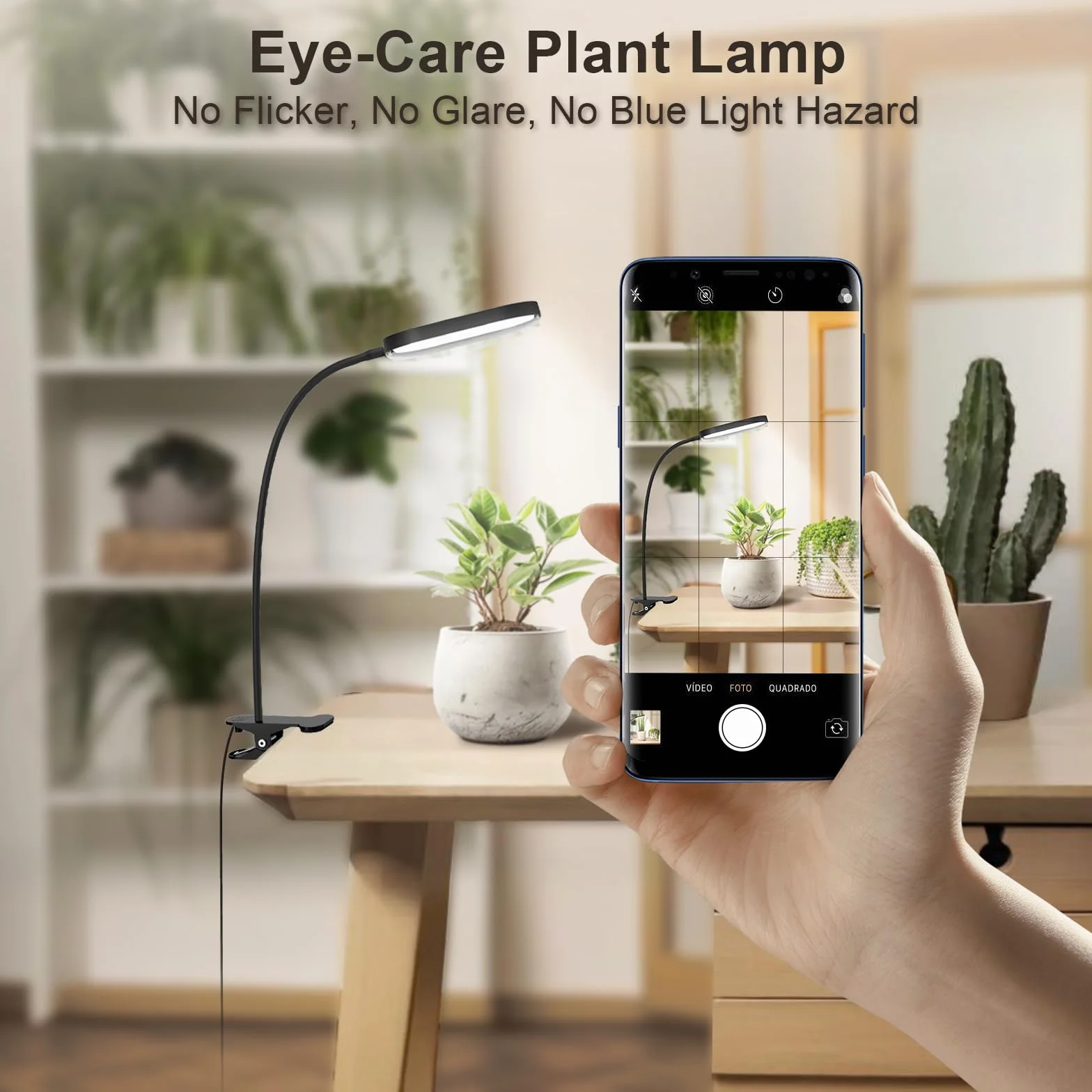 Mojimdo 10W Lampe de Croissance LED Spectre Complet 264 LED 5 Niveaux Luminosité Minuterie Automatique Étanchéité Flexibilité Plantes Intérieur