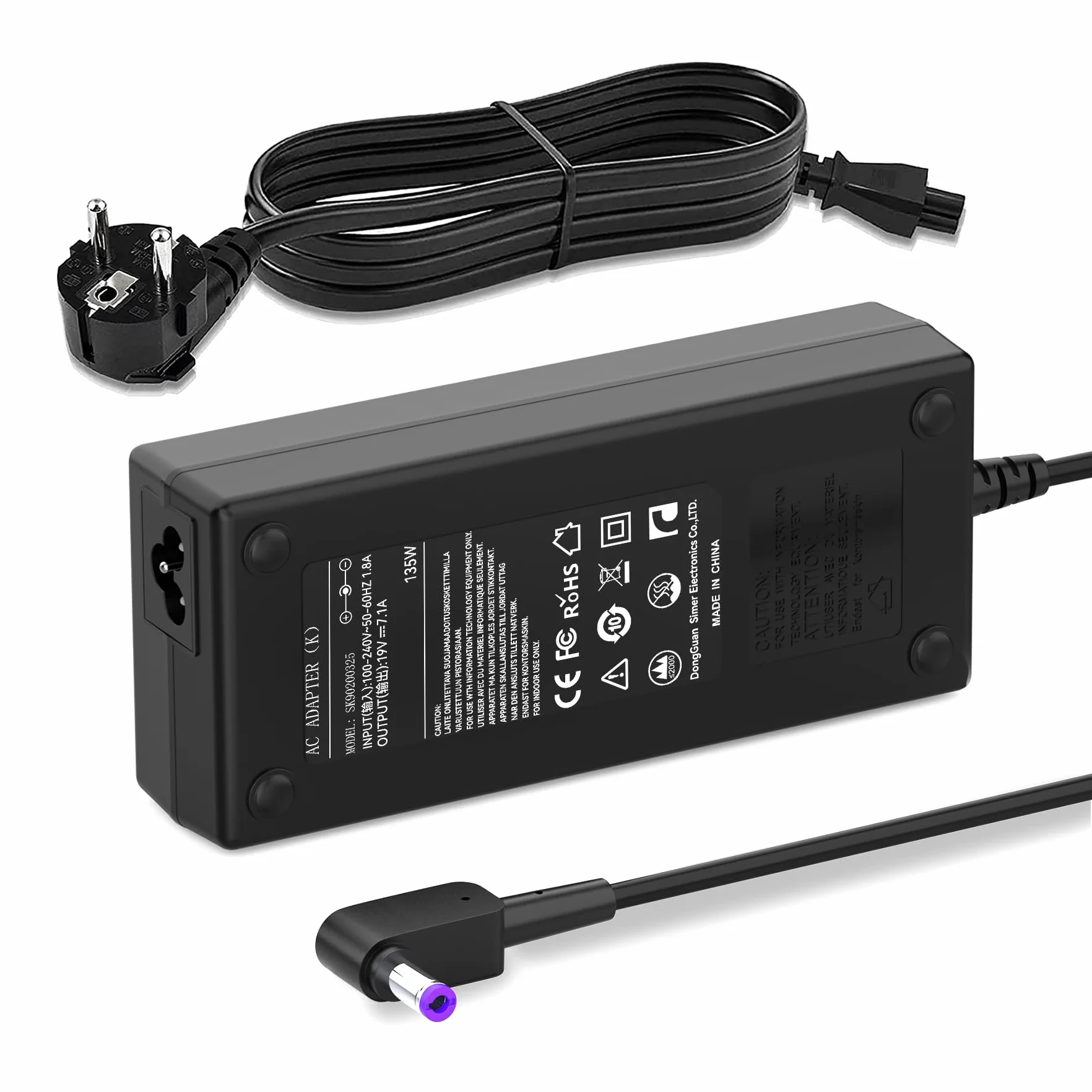 Chargeur 135W Acer Nitro 5 AN515-51 AN515-41 AN515-53 AN515-52 AN515-54 AN515-55 AN517-51 N18C3 N18C4 ADP-135KB PA-1131-05 Aspire 7 A715-71G A715-72G Alimentation 19V 7,1A